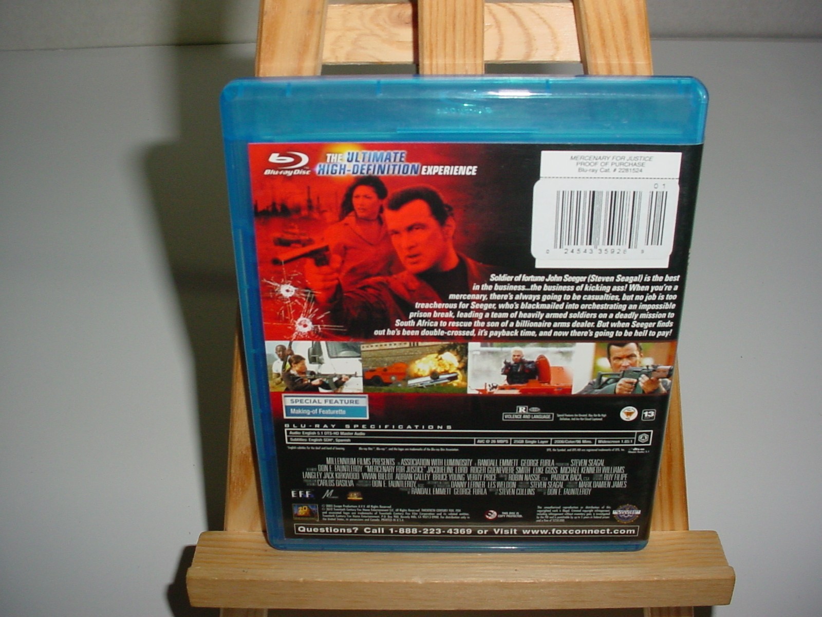 Mercenary for Justice (Blu-ray) DVD Steven Seagal, Luke Goss