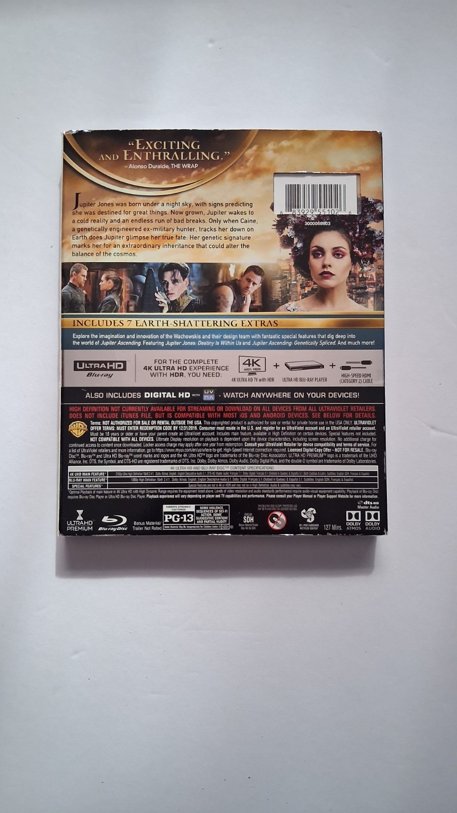Jupiter Ascending (2015) 4K Ultra HD Blu-ray 2-Disc US Release w/Channing Tatum