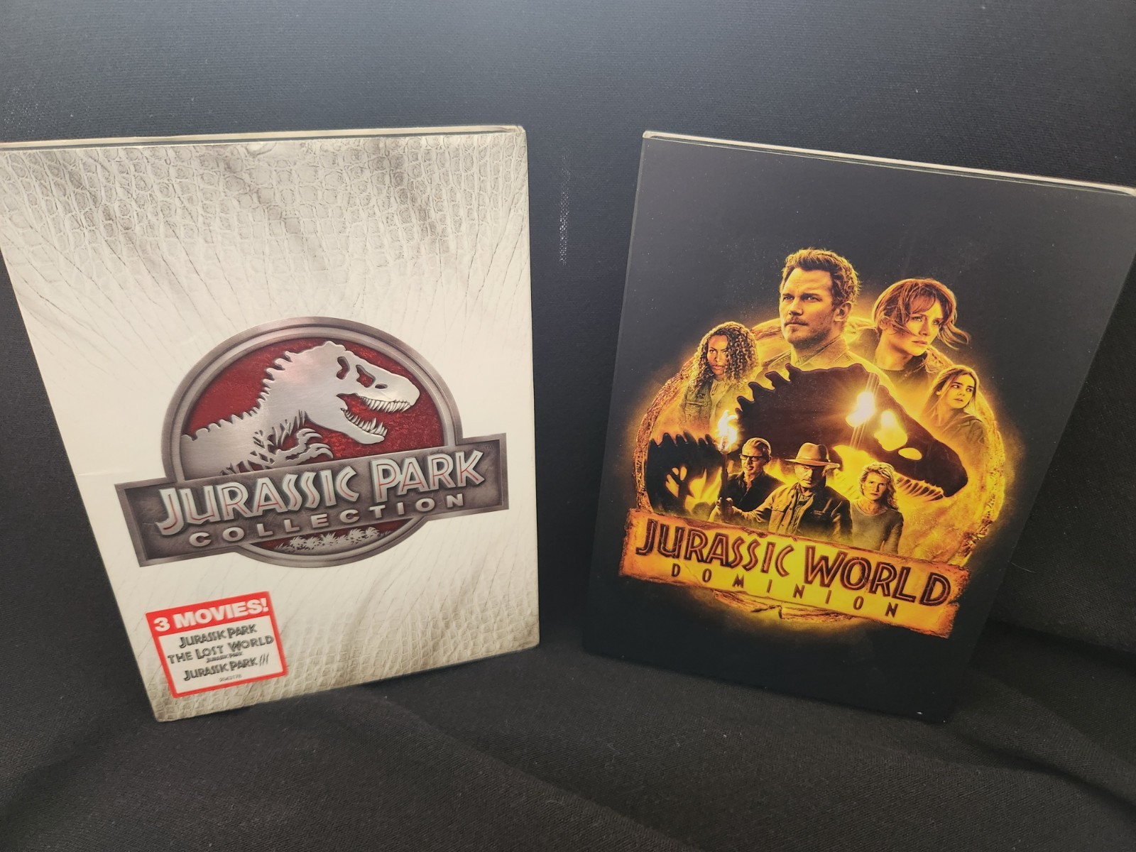 Jurassic World Dominion + Jurassic Park collection DVD 4 MOVIES preowne