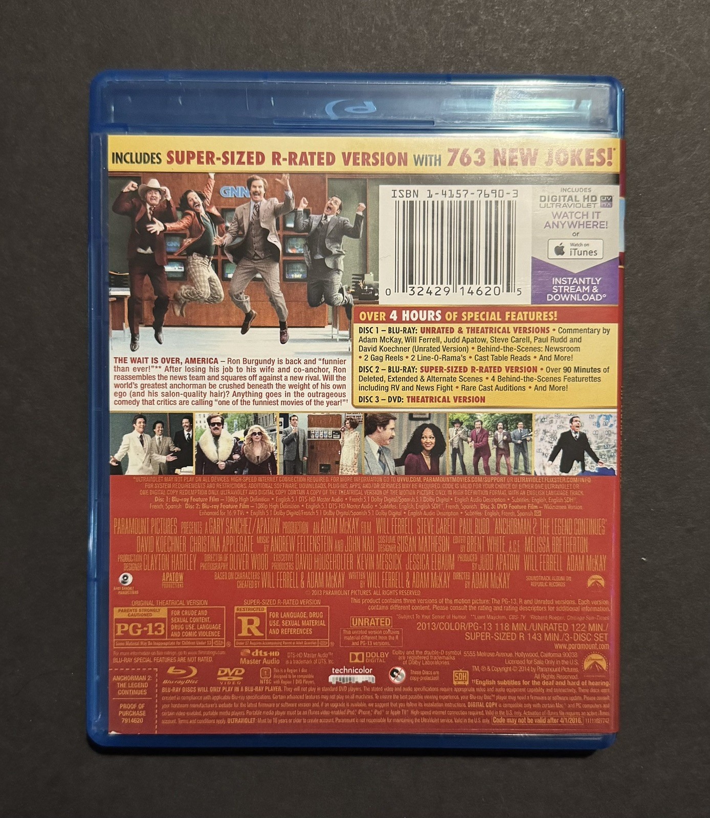 Anchorman 1 & 2 (Blu-ray) Pre-Owned Two Comedy Movie Bundle – Will Ferrell