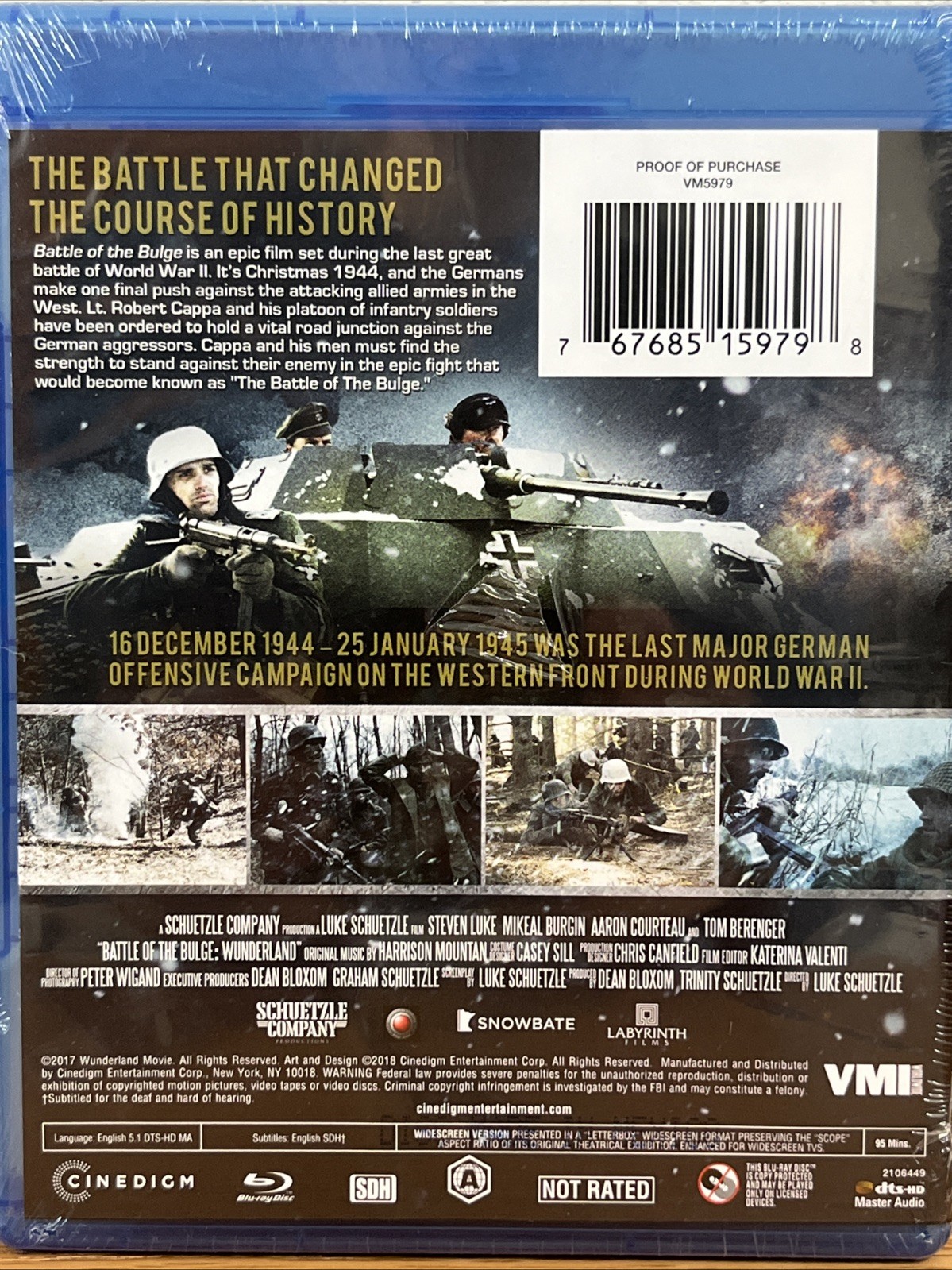 Battle of the Bulge: Wunderland (Blu-ray, 2018) Tom Berenger Steven Luke SEALED