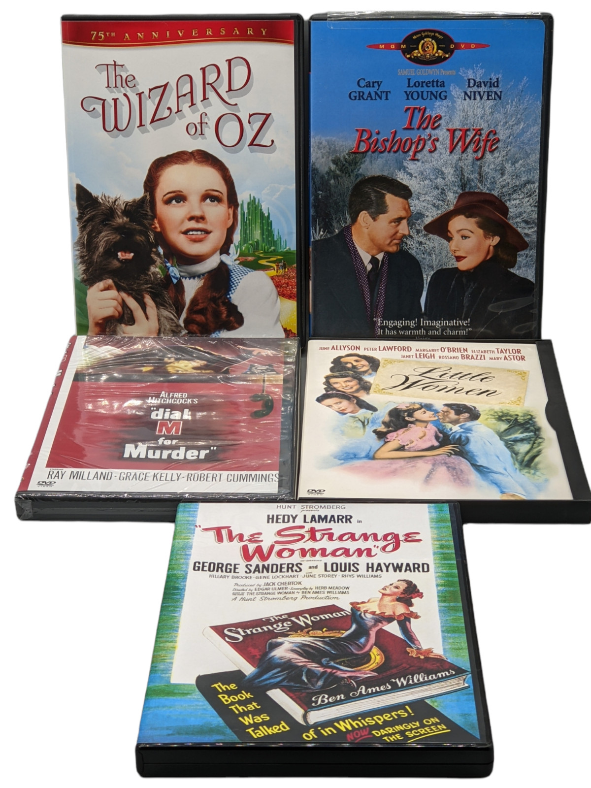Lot Of 5 Movie Classics Black Or White/Color w Multiple Titles & Actor/Actresses