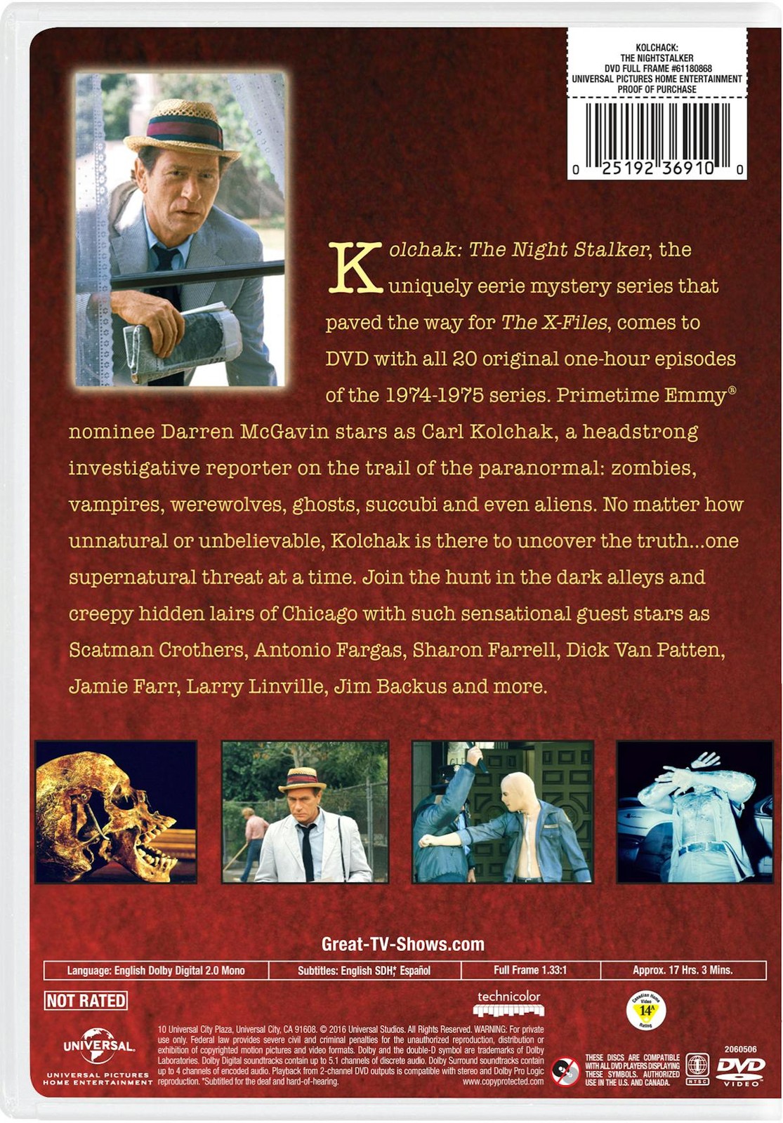 Kolchak – The Night Stalker Complete Series DVD Darren McGavin NEW