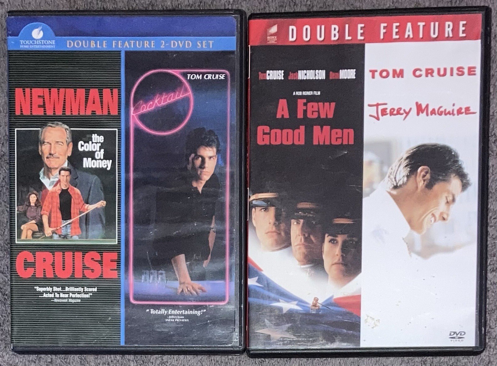 The Color Of Money/Cocktail/A Few Good Men/Jerry Maguire DVD Tom Cruise 4 Film