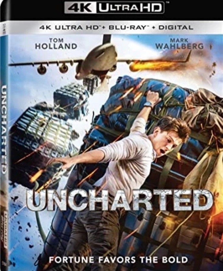NEW Tom Holland UNCHARTED 4KUHD + Blu-ray + Digital w/ Slipcover
