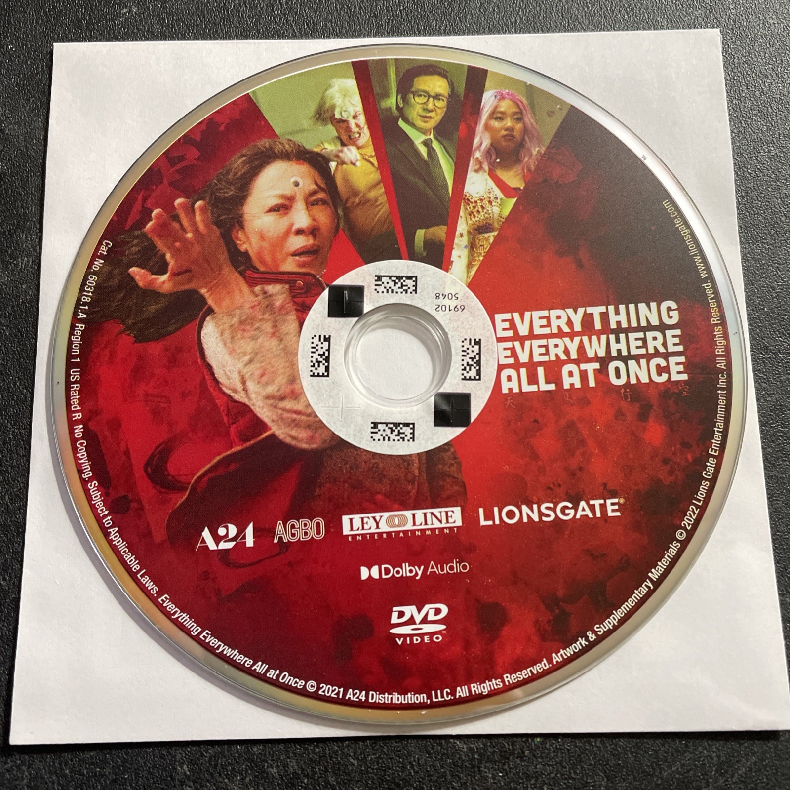 Everything Everywhere All at Once (DVD Disc Only, 2022) – Delivery in ≤30Day