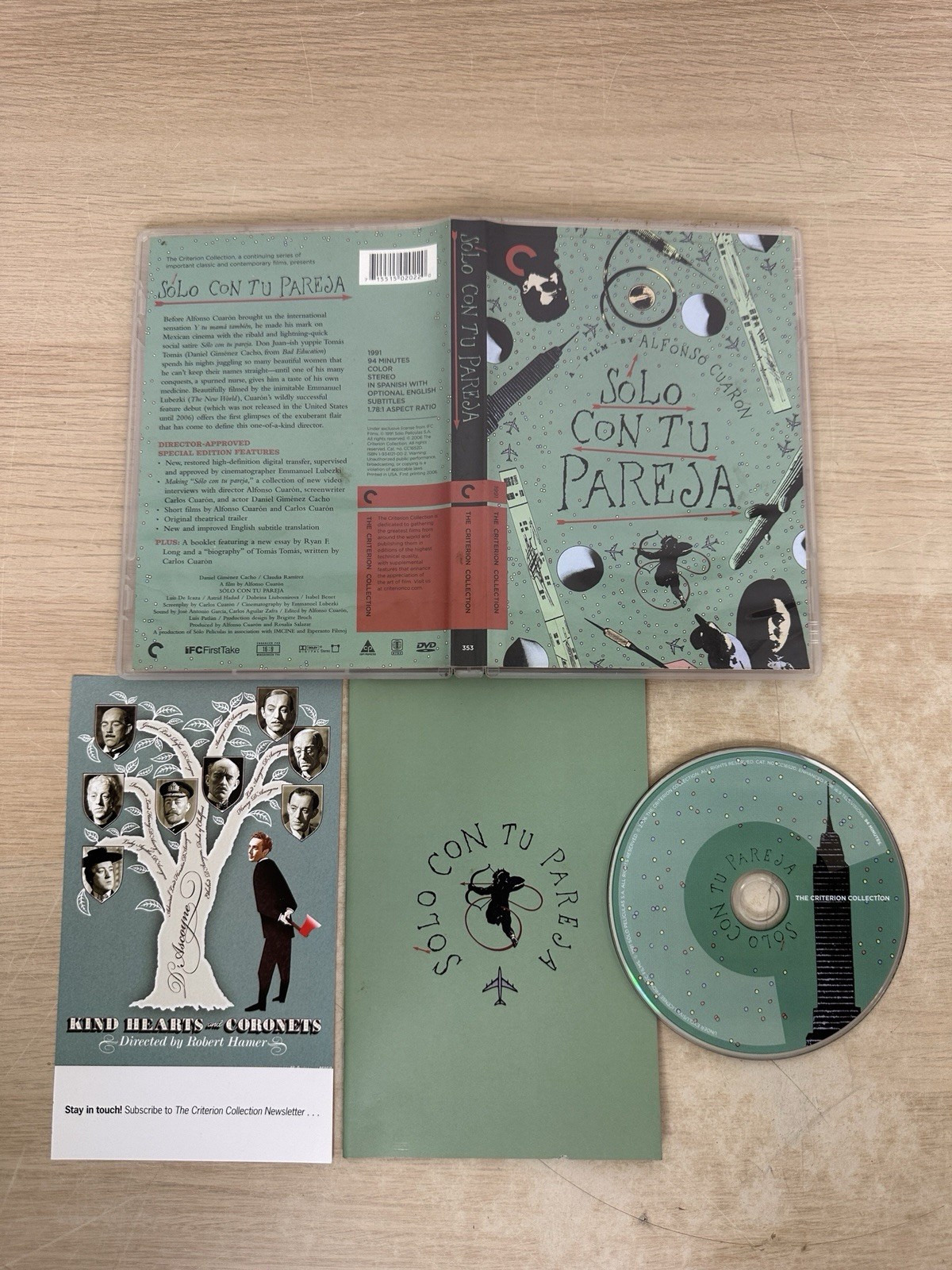 Solo Con Tu Pareja (1991)- The Criterion Collection #353 – DVD w/ Booklet/Insert
