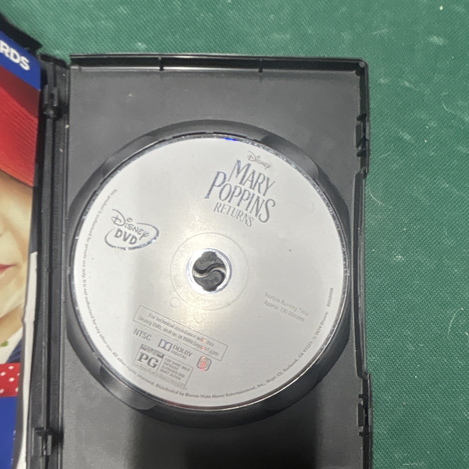 Disney Mary Poppins Returns DVD Movie PG 131 min English w/ Subtitles Tall Case