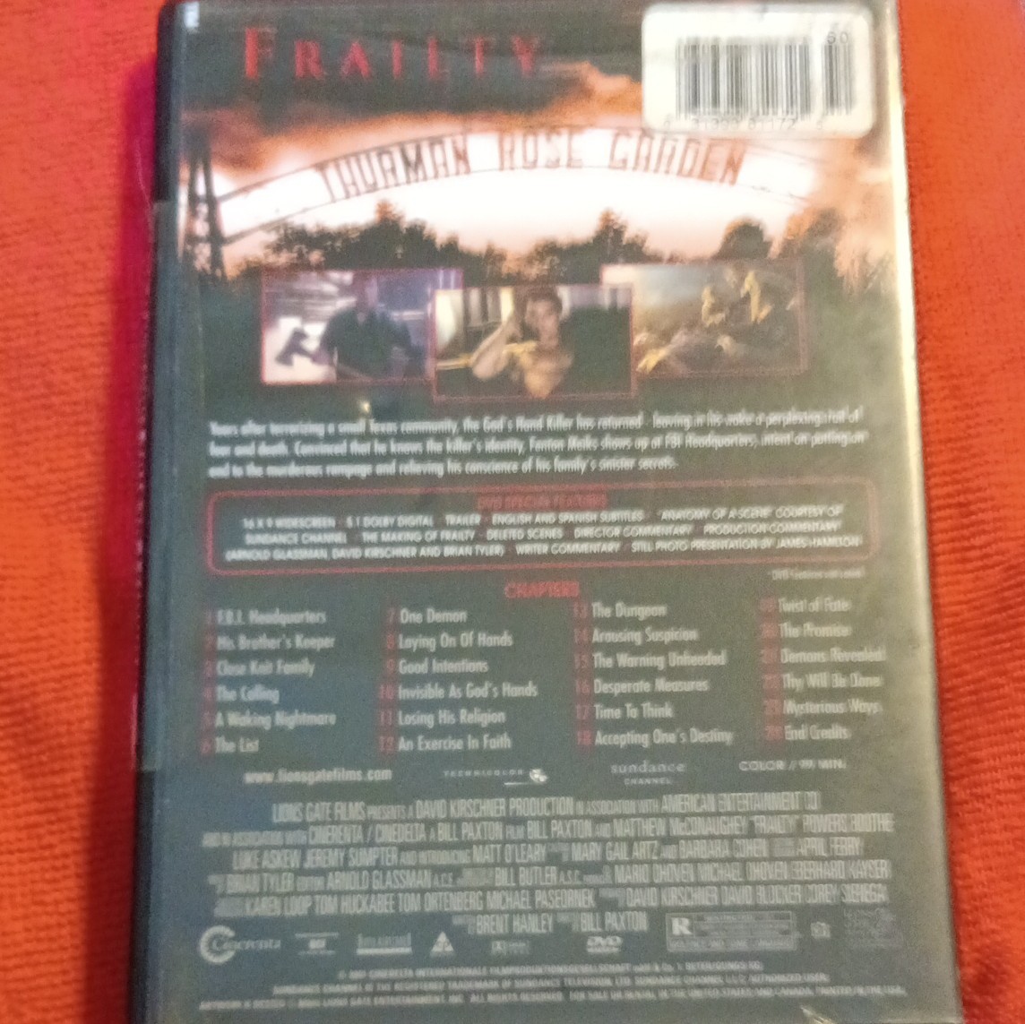 Lionsgate Films Frailty DVD R Widescreen Bill Paxton McConaughey 99 min