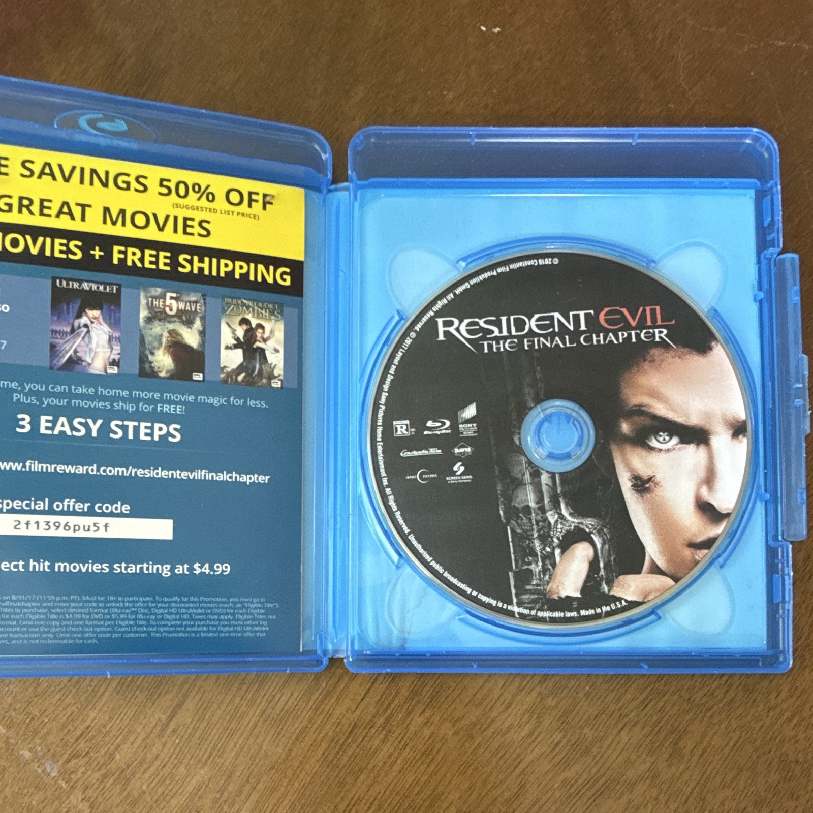 Sony Pictures Resident Evil: The Final Chapter Blu-ray R 107 min (2017) Sub