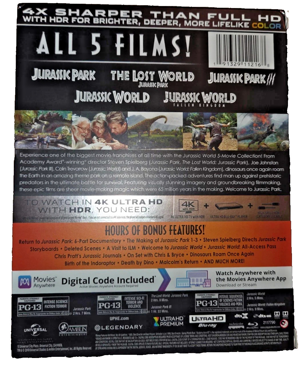 Jurassic World: 5-Movie Collection (Ultra HD)