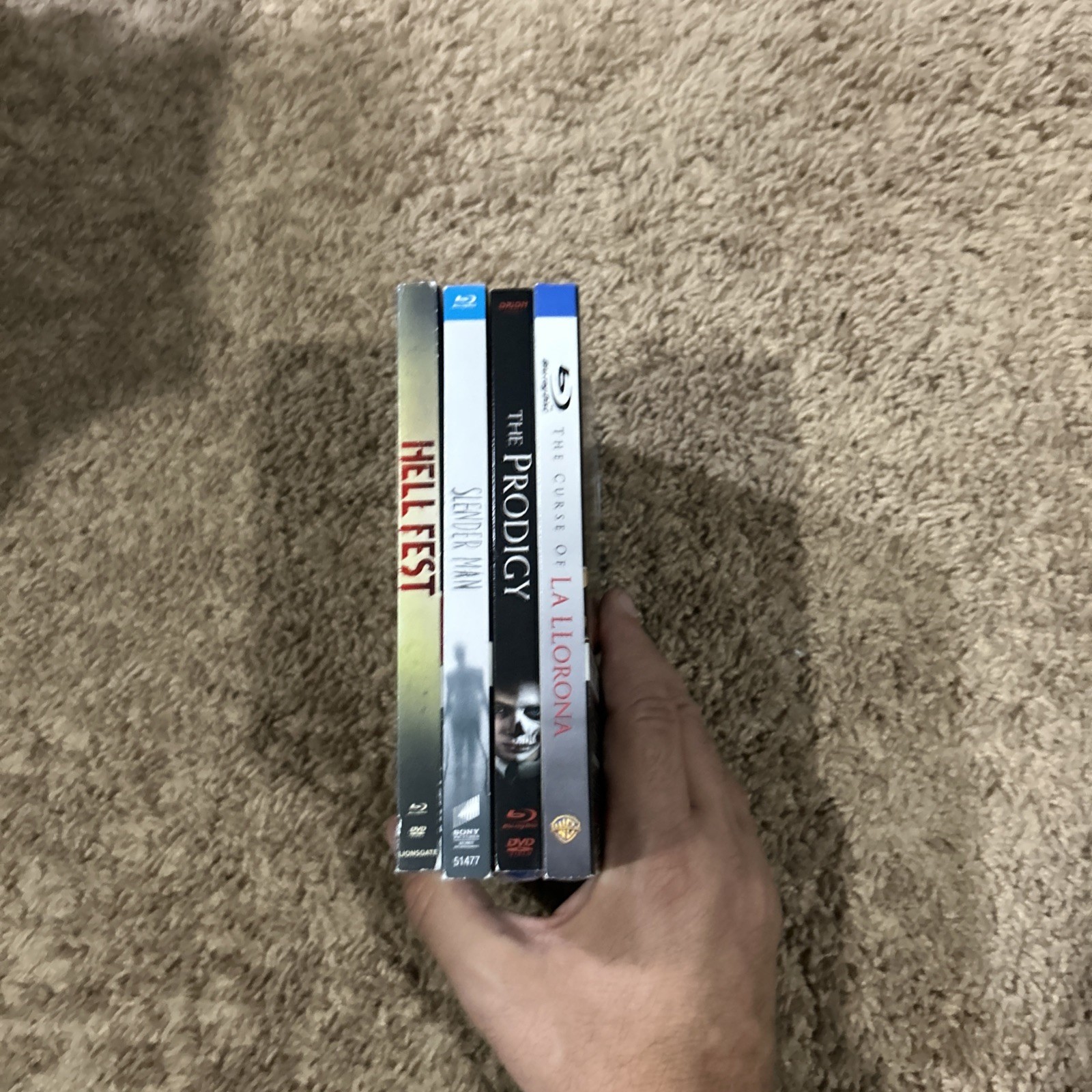 Hellfest+ Slender Man+ The Prodigy+LA LLoronna, New Sealed/W/Slip Covers Blu+dig