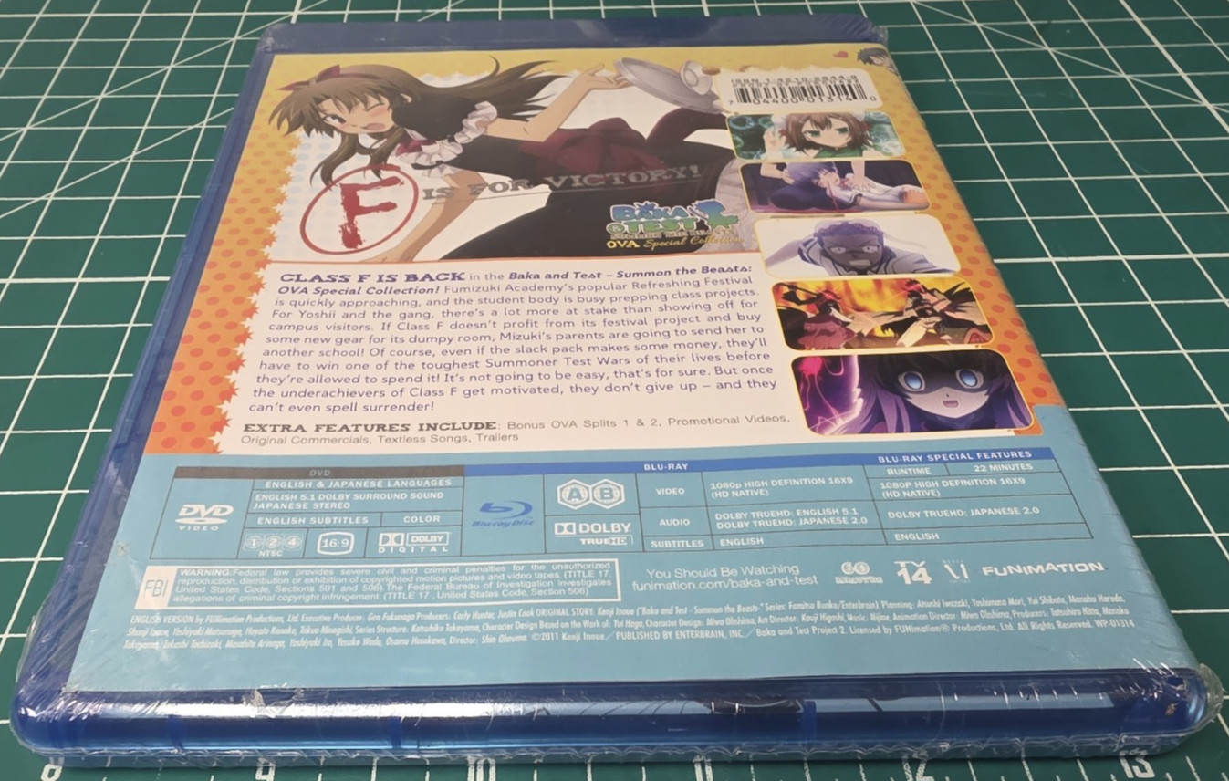 Baka Test: OVA Collection (Blu-ray/DVD, 2013, 2-Disc Set) – Brand New – SEALED!