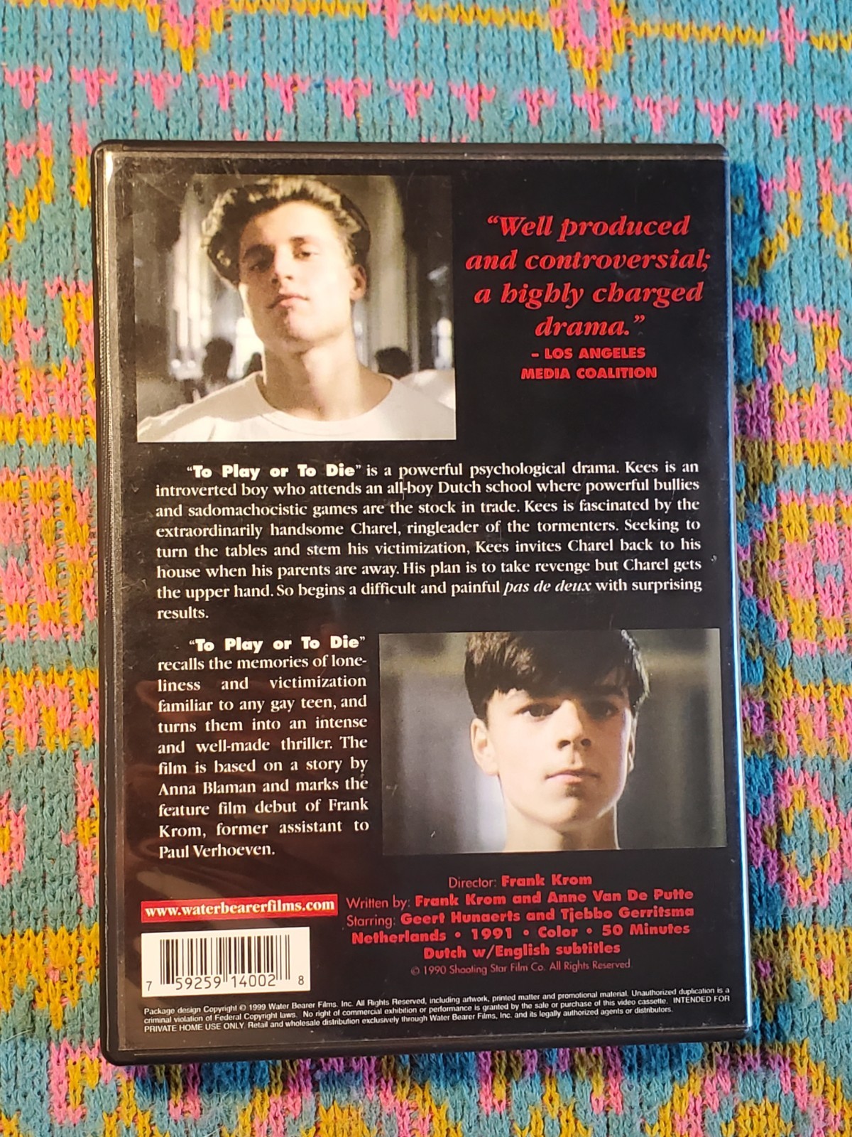To Play or To Die (DVD, 1991) LGBTQ Gay Interest Indie Dutch Drama [Eng Subs]
