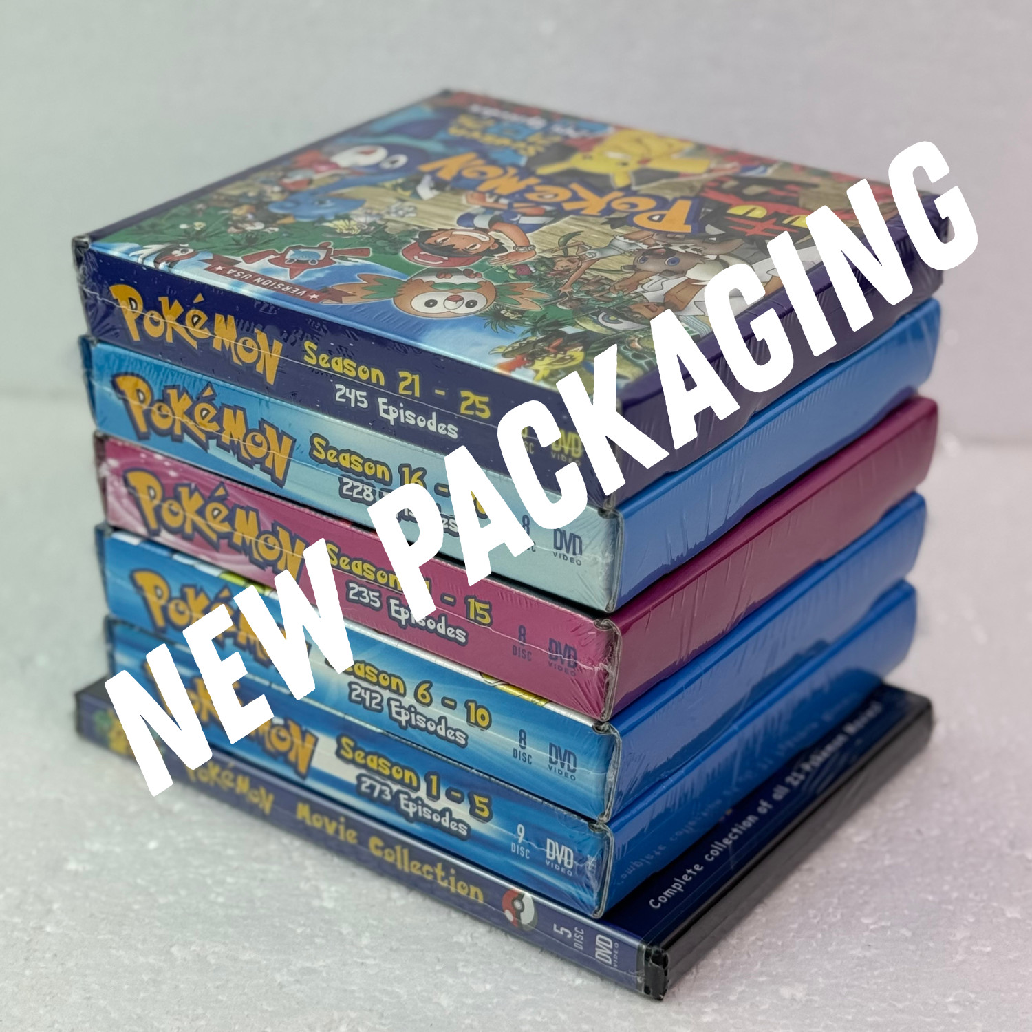 Pokemon Complete Series (Season 1-25 + 21 Movies) DVD USA English Ver All Region