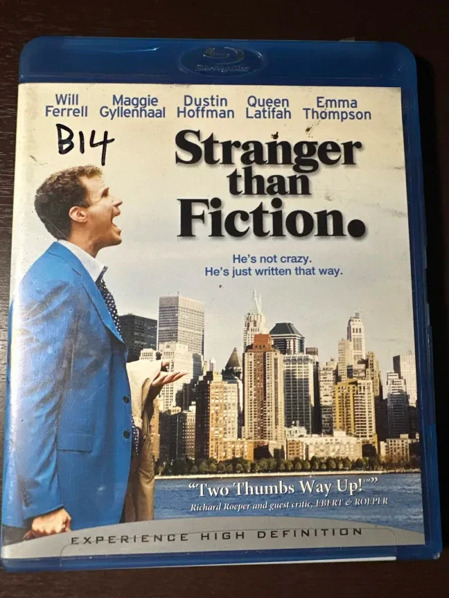 Stranger Than Fiction Blu-ray USED Will Ferrell Maggie Gyllenhaal Hoffman 2007
