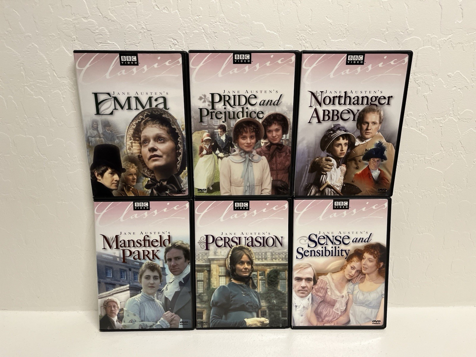 Jane Austen Collection BBC Video 6 DVD Lot Persuasion Mansfield Park Emma Sense