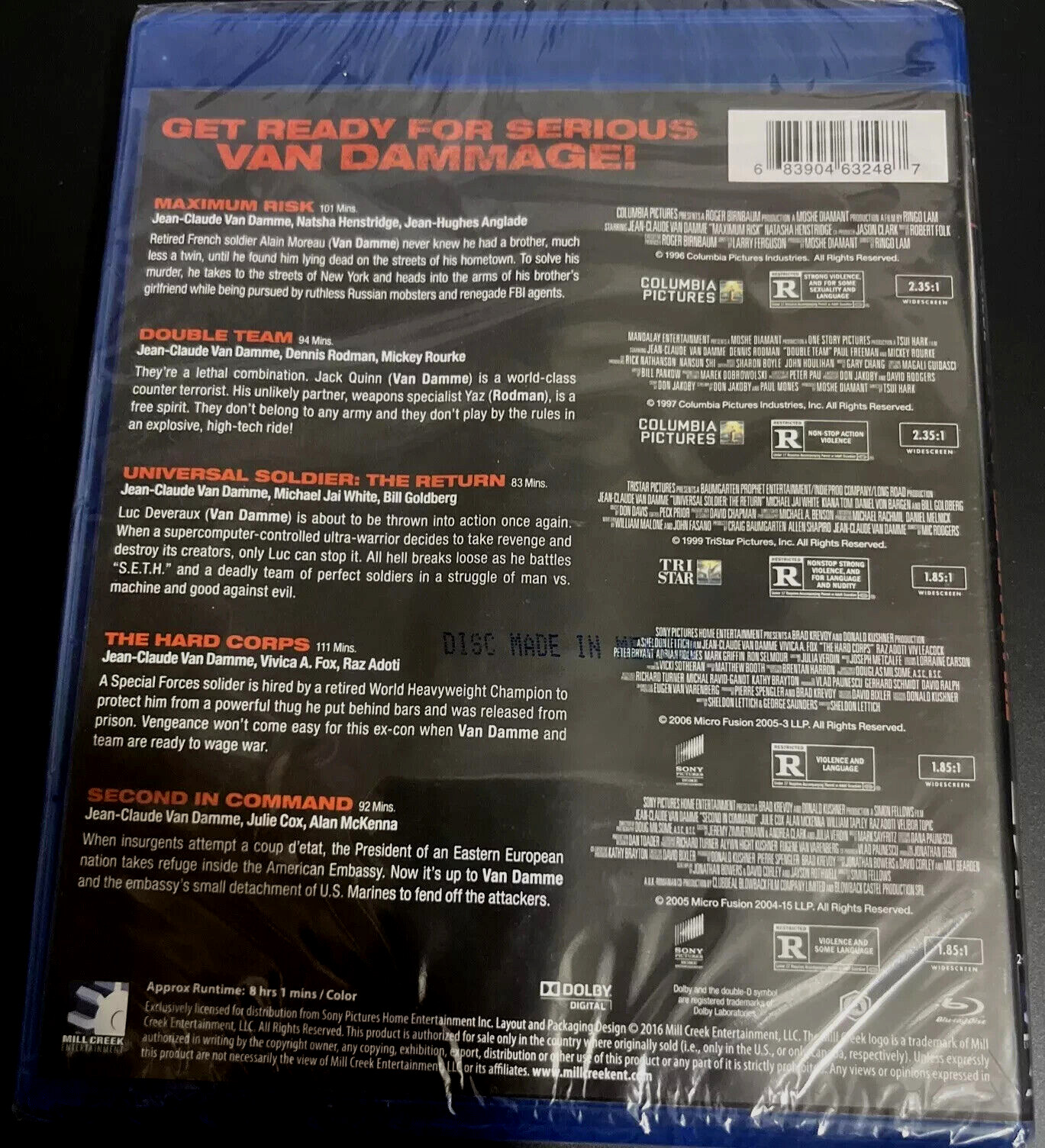 Jean-Claude Van Damme: 5 Movie Collection JCVD (Blu-ray) *NEW/SEALED* FREE SHIP