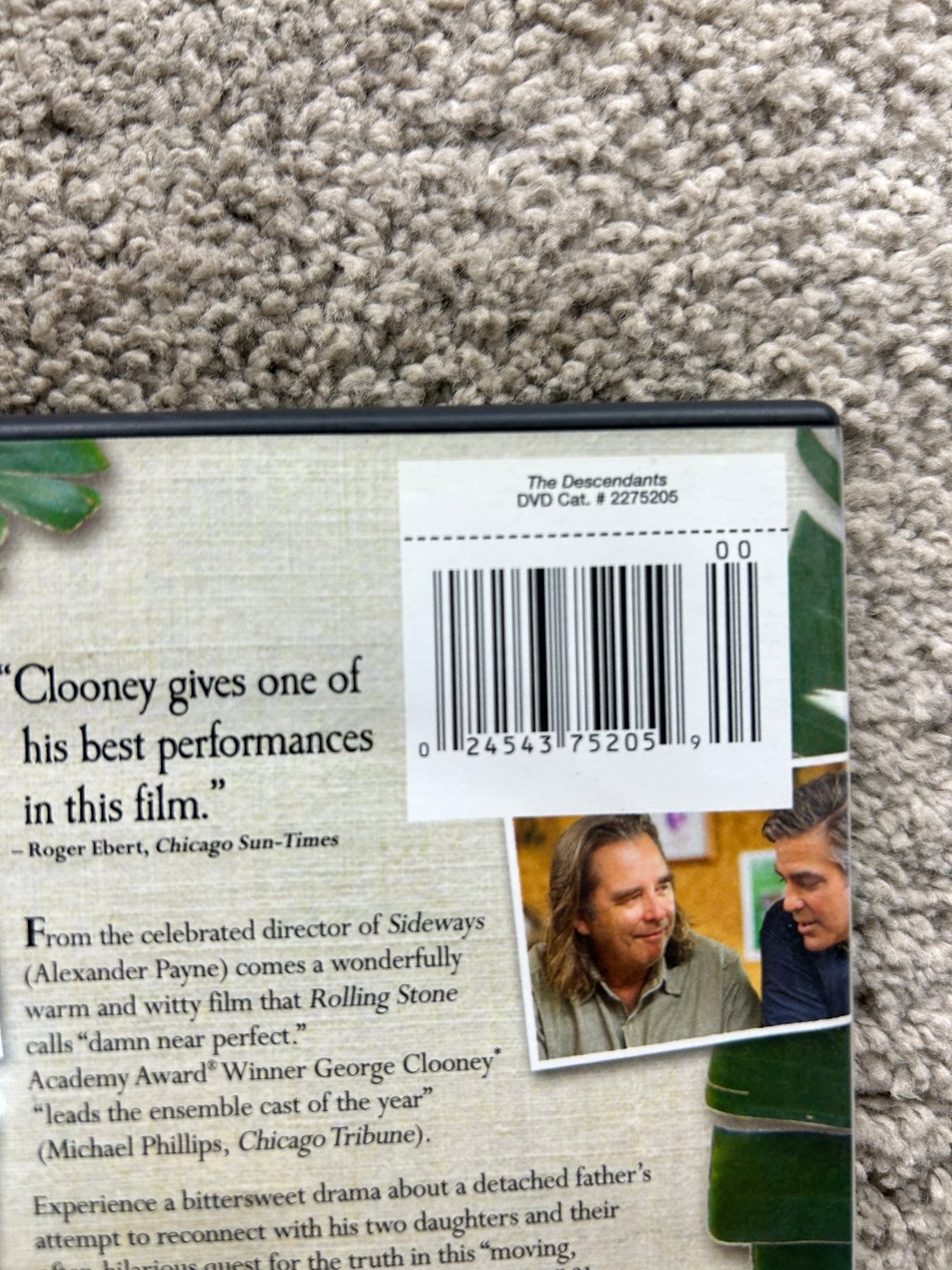 The Descendants DVD (2011) George Clooney, Alexander Payne Rental Exclusive