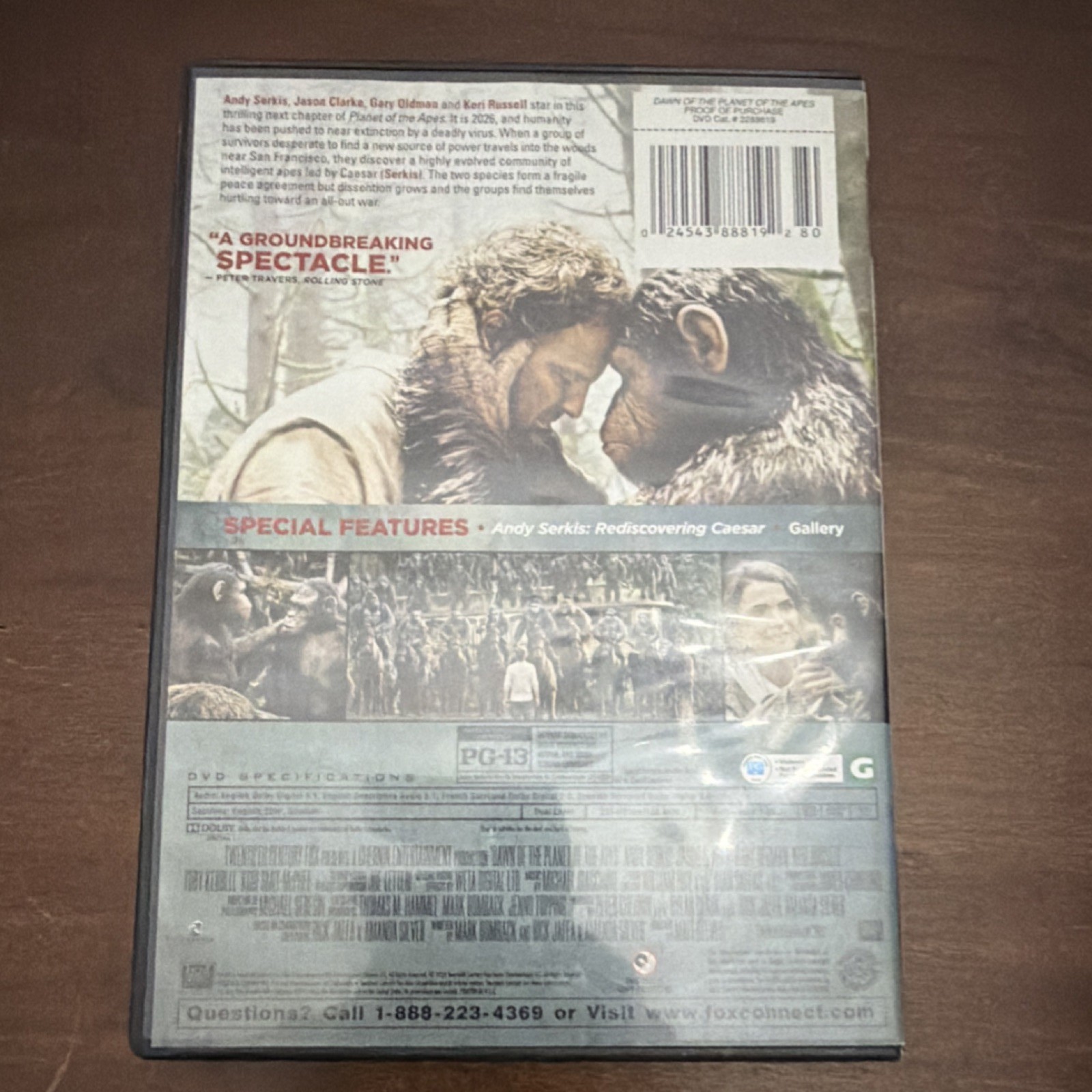20th Century Fox Dawn of the Planet of the Apes DVD Matt Reeves Andy Serkis Sci…