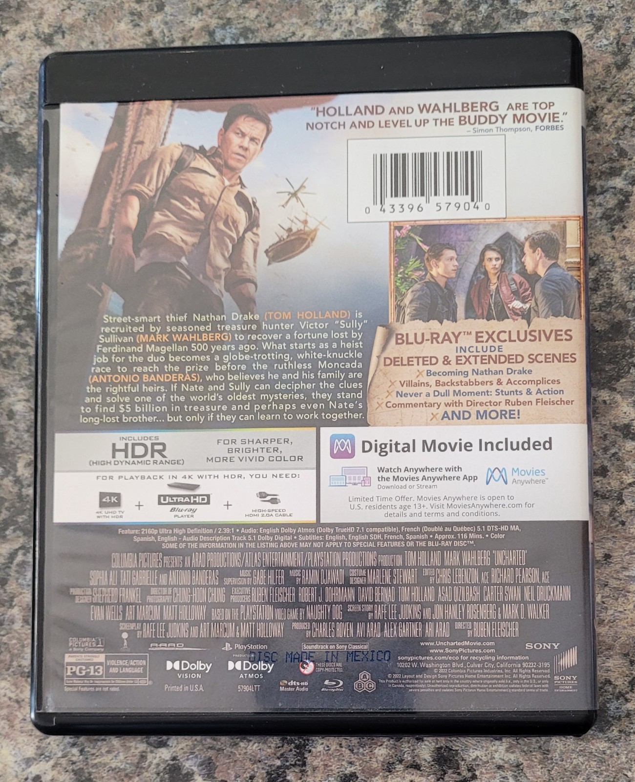 Tom Holland: Chaos Walking 2021 & Uncharted 2022 (4K Ultra HD + Blu ray)
