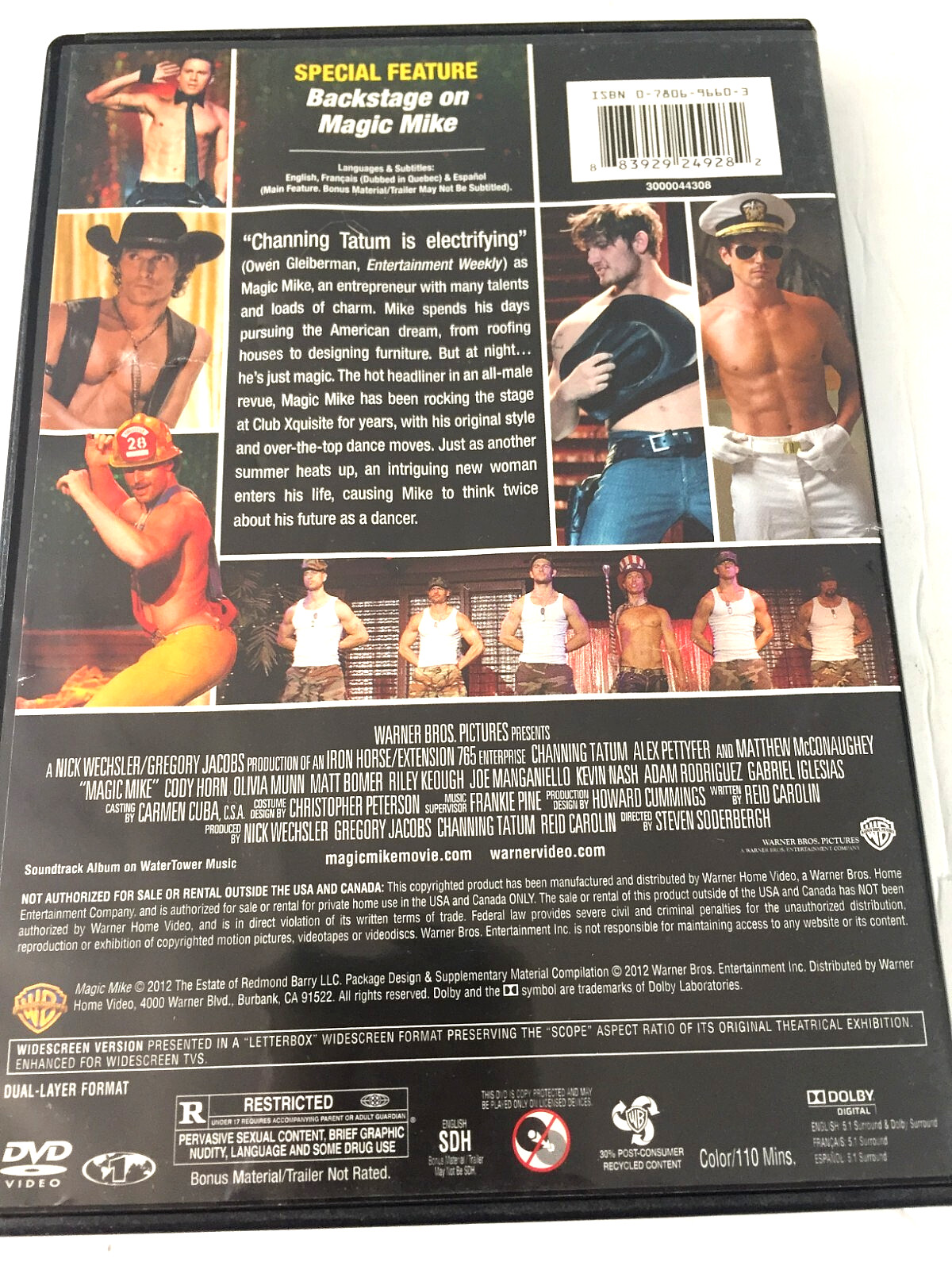 Magic Mike Channing Tatum DVD Ships Same Day With Tracking