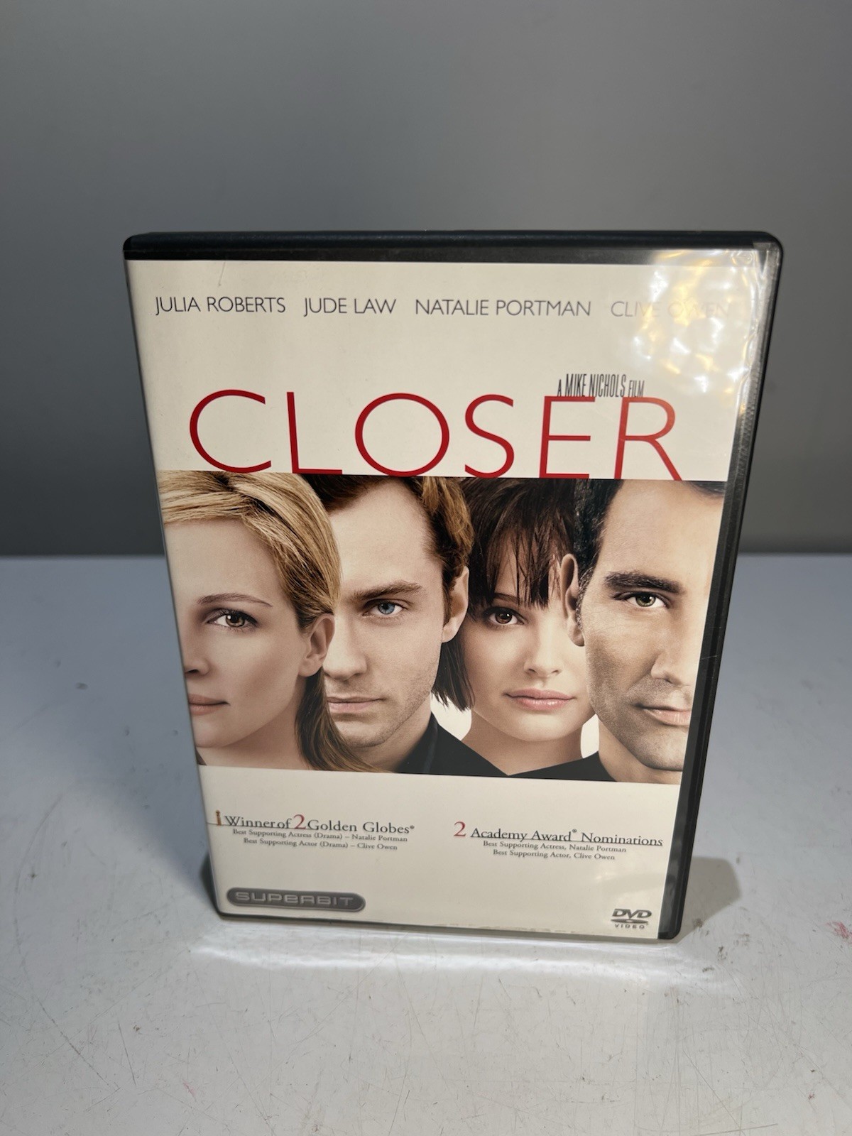 Closer DVD Julia Roberts Jude Law Romantic Love Story for Adults Columbia Pics