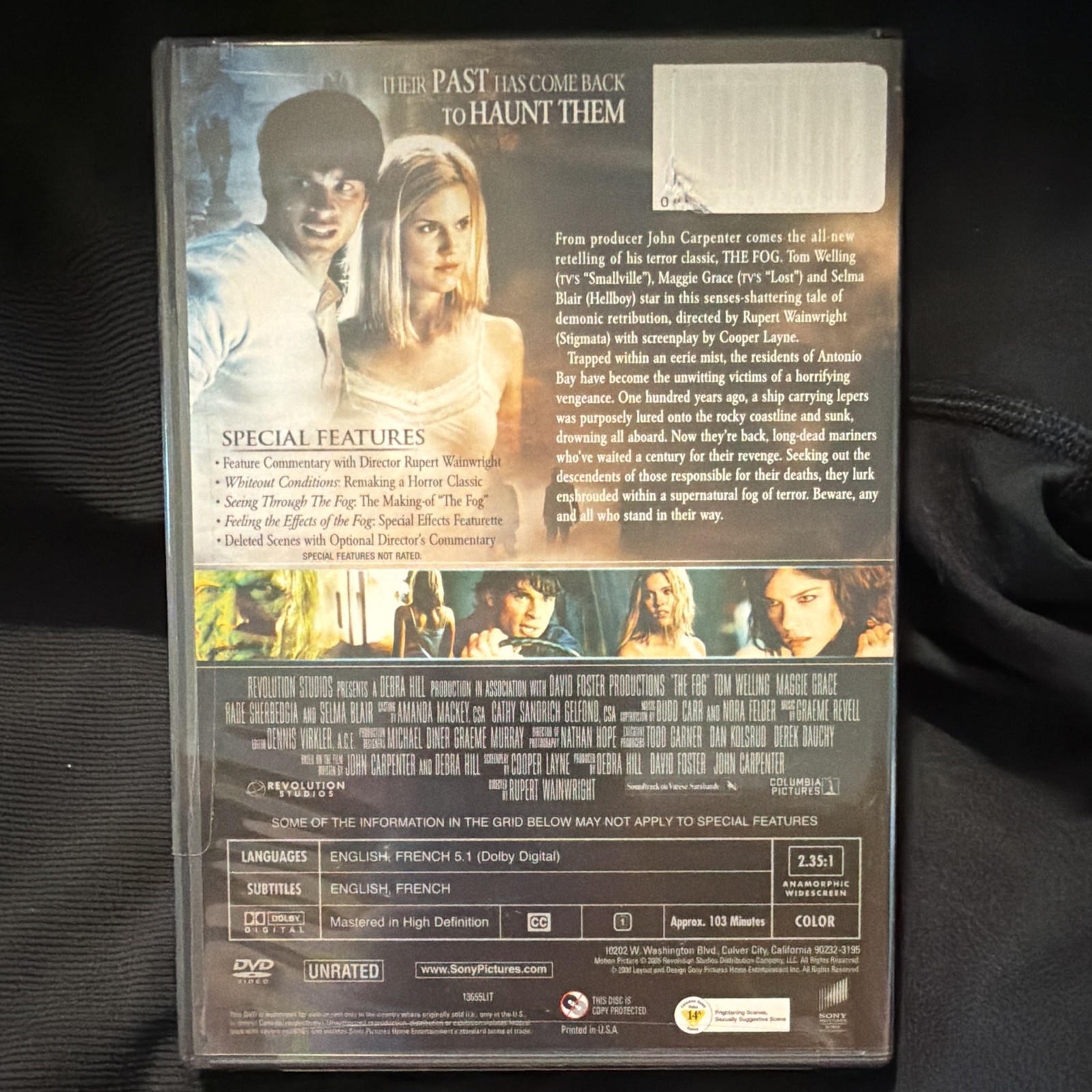Sony Pictures The Fog DVD Unrated Widescreen 2.35:1 Horror NR 103m Cast