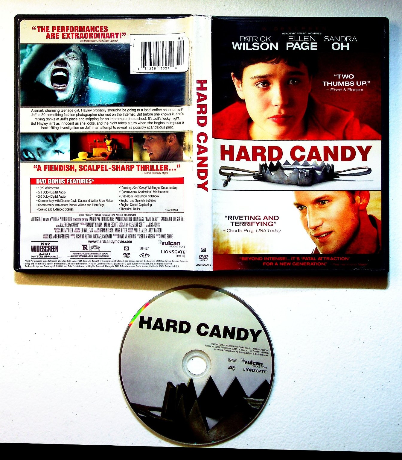 Hard Candy DVD 2005 Widescreen Patrick Wilson Elliot Page David Slade Thriller