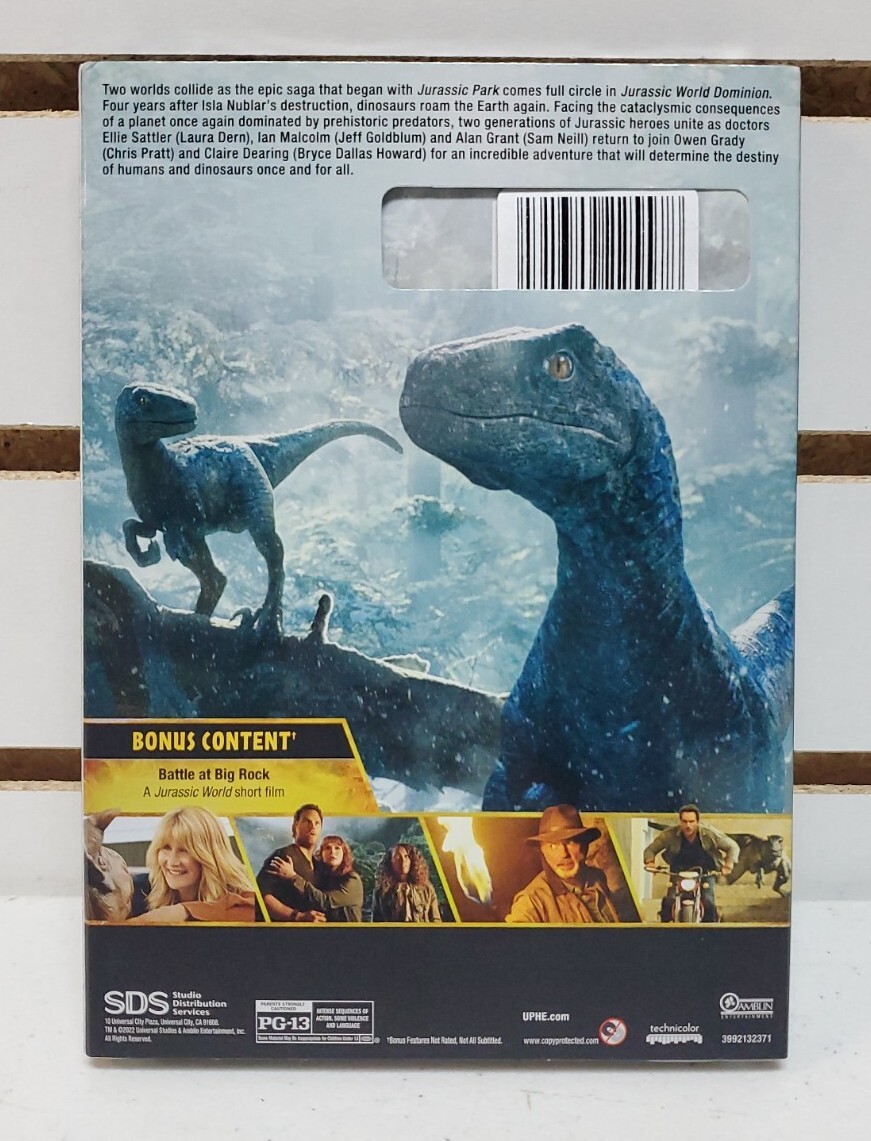 Jurassic World Dominion (DVD, 2022) w/ Slipcover – Brand New, Sealed