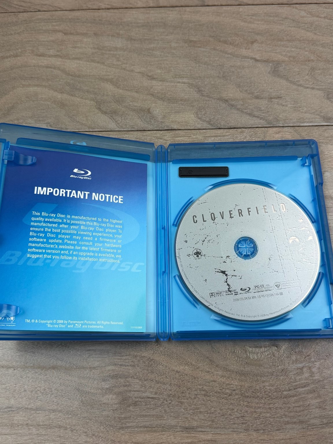 Cloverfield Blu-ray 2008 J.J. Abrams Matt Reeves Sci-Fi Horror Movie