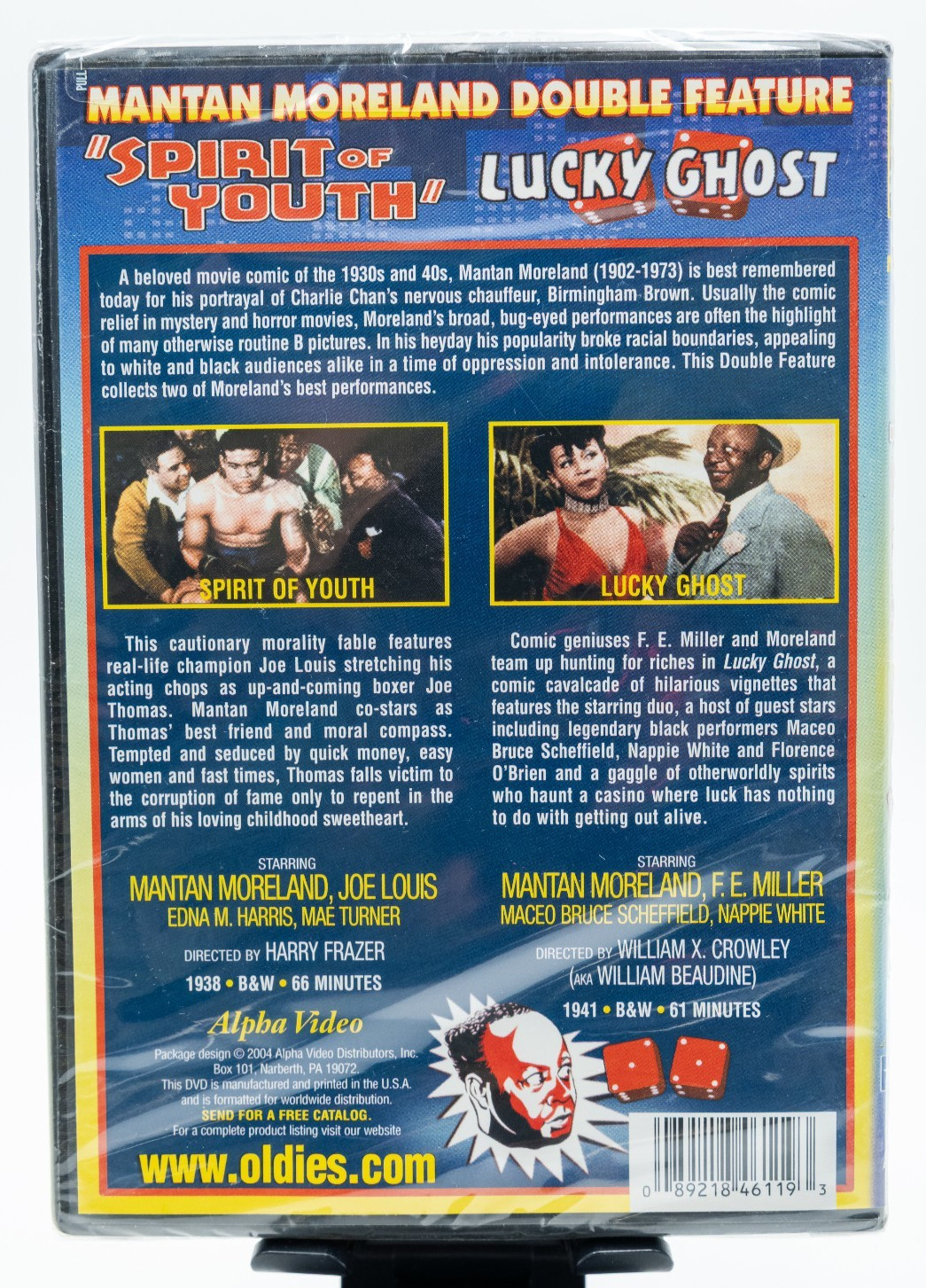 Spirit of Youth / Lucky Ghost (DVD) Mantan Moreland Joe Louis 1938/1941 NEW !!!