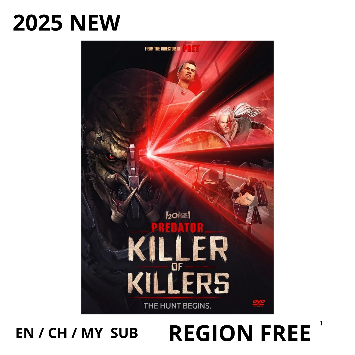 Predator: Killer of Killers (2025) DVD Rare Action Sci-Fi Horror Region Free New