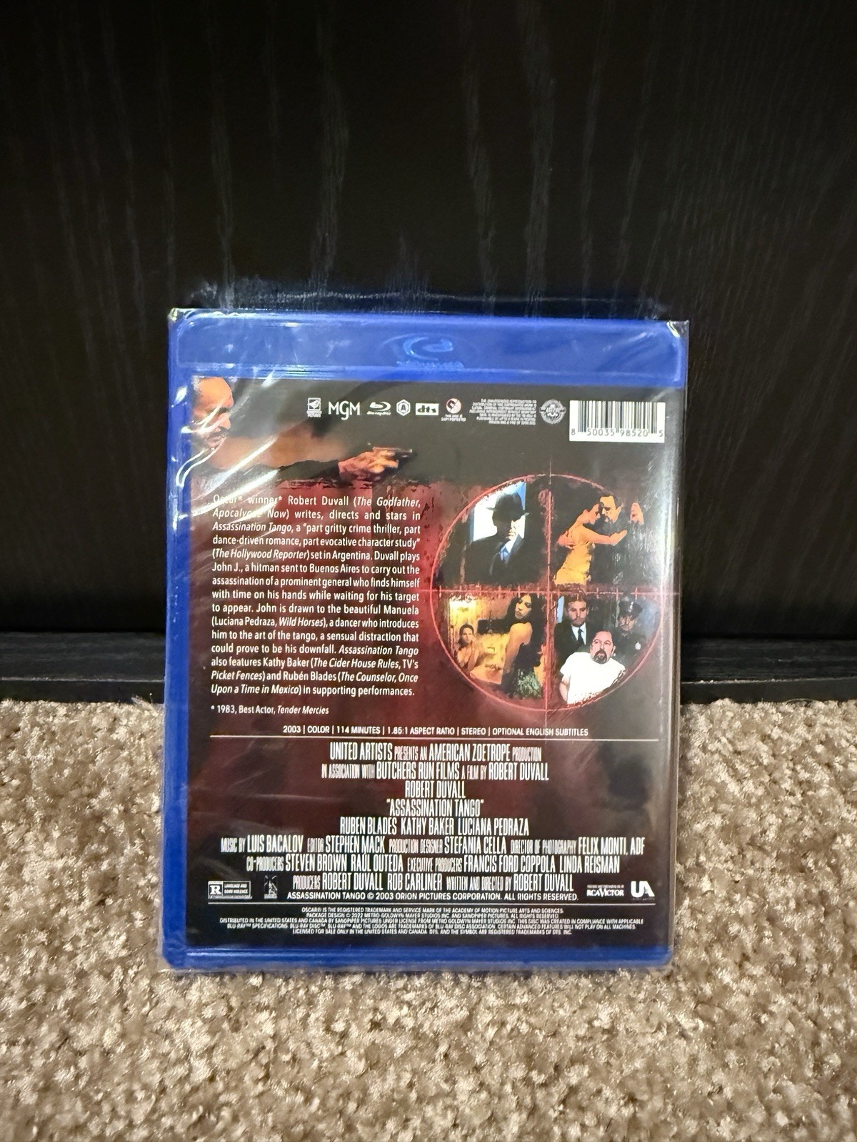Assassination Tango [Blu-Ray] 2003. Rare and OOP! BRAND NEW!!