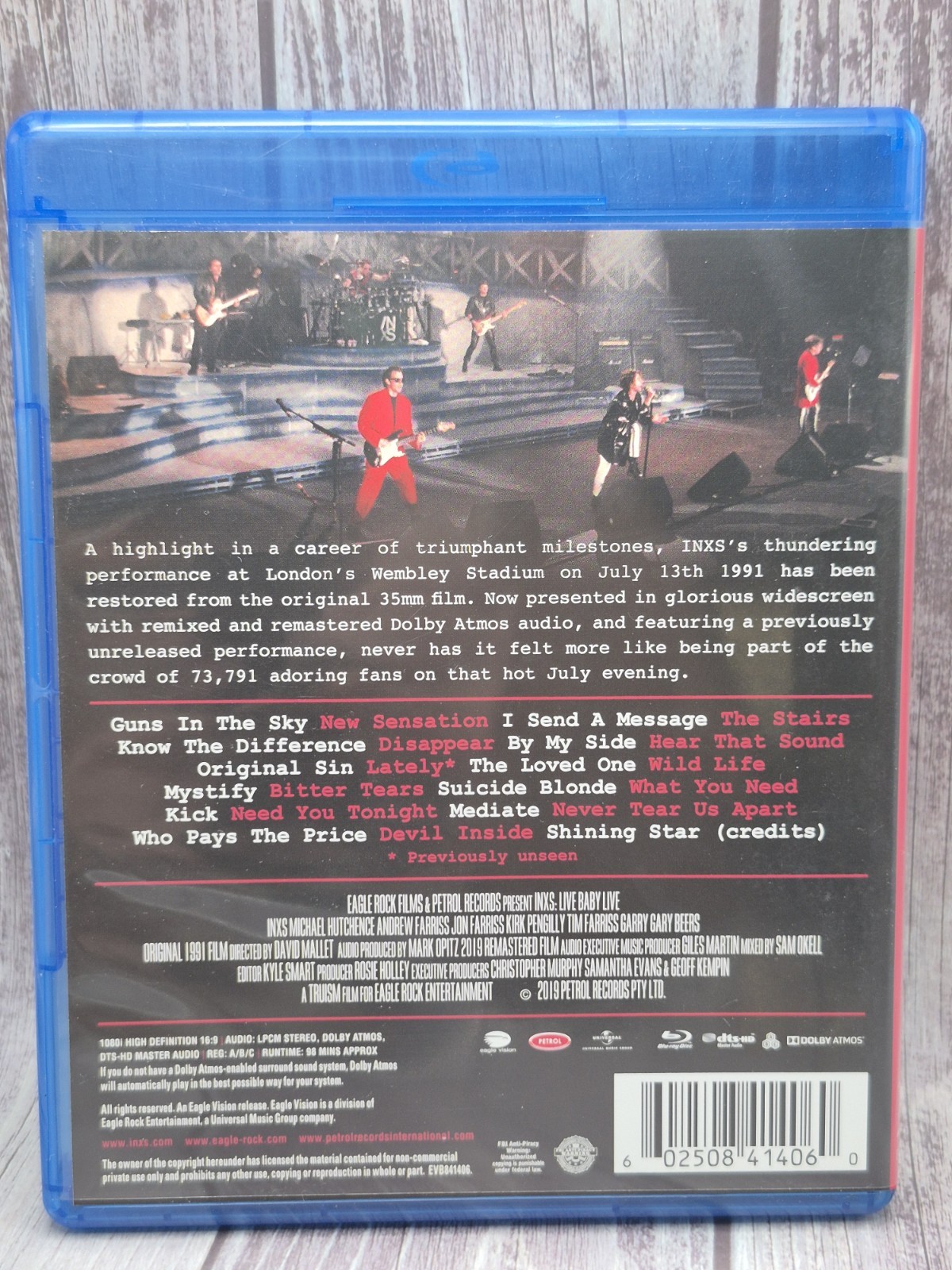 INXS Live Baby Live at Wembley Stadium Blu-Ray Concert + Insert 1991