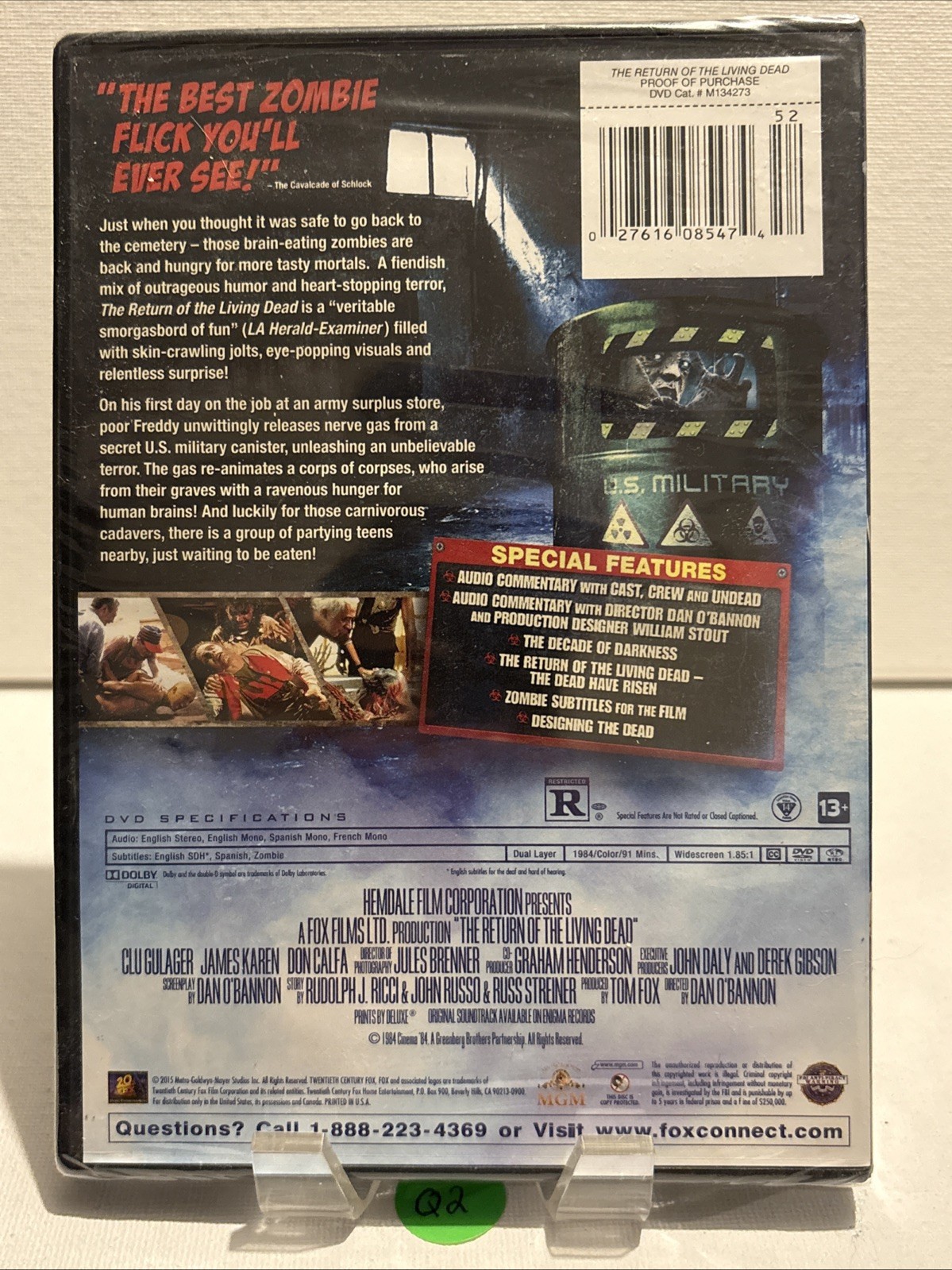 THE RETURN OF THE LIVING DEAD (DVD), Rare, Sealed! Q2