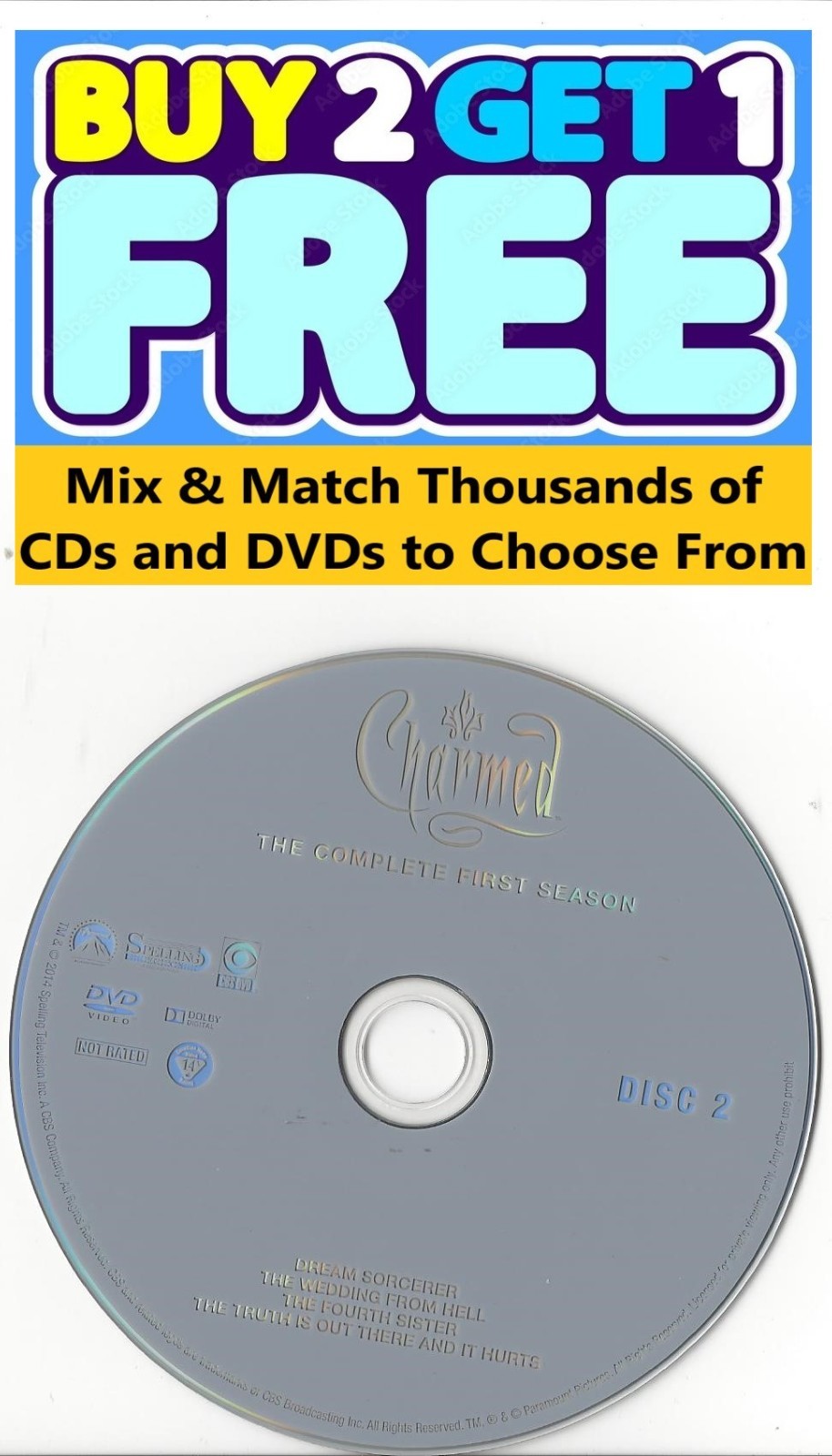 Charmed: The Complete Series (DVD) First Season 1 Disc 2 Replacement Disc