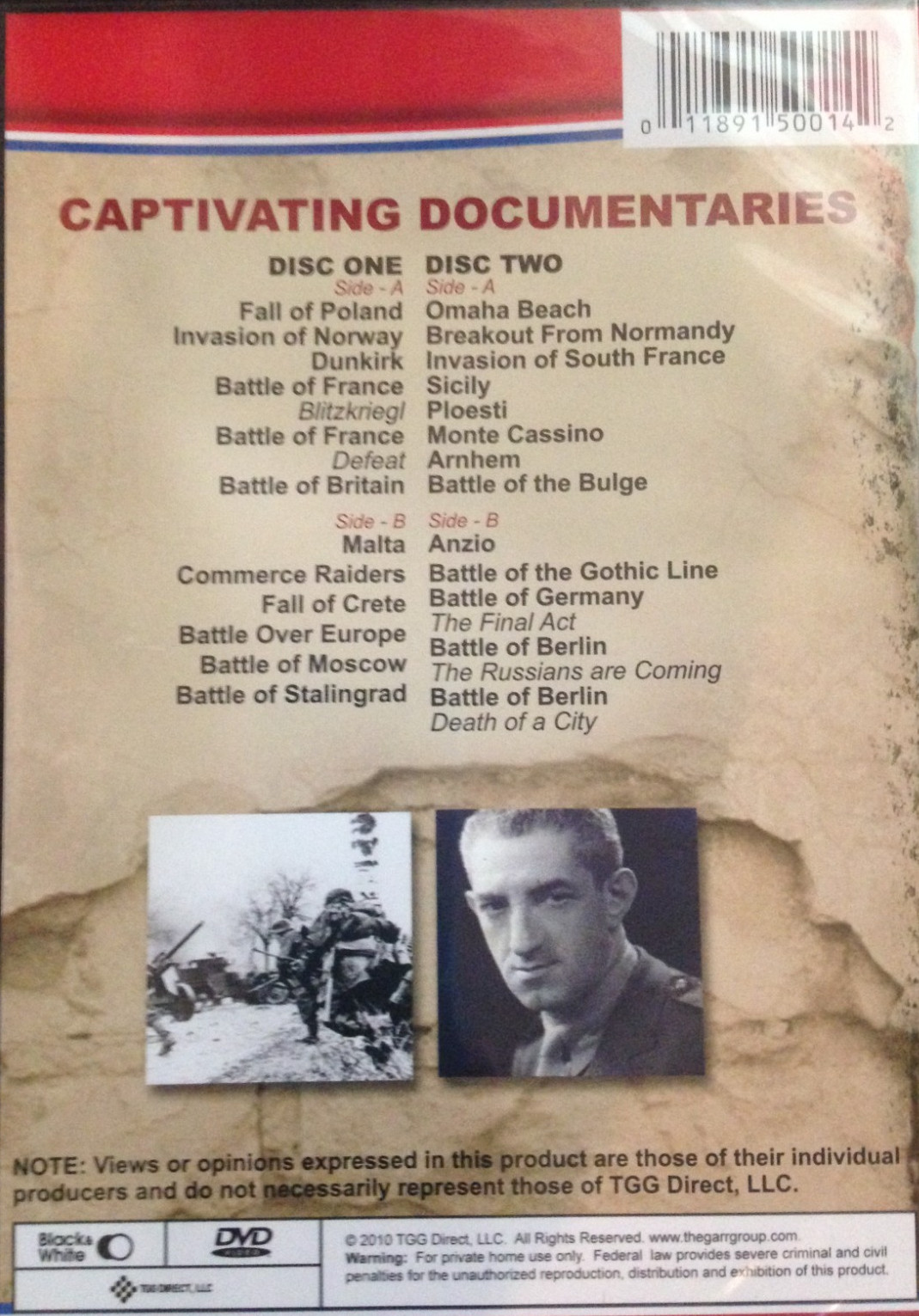 World War II – War in Europe (DVD, 2010, 2-Disc Set)