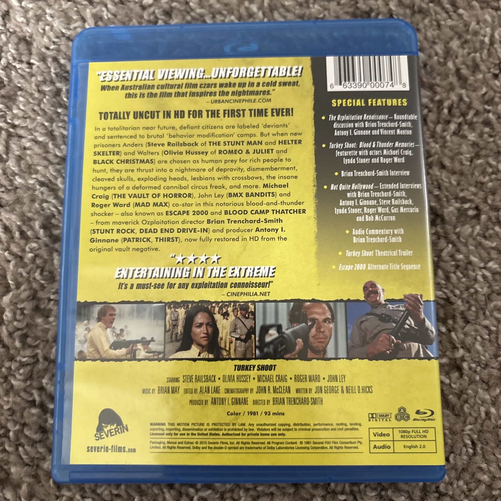 Turkey Shoot (1982) 2015 Blu-Ray Severin Films Region Free Ozploitation