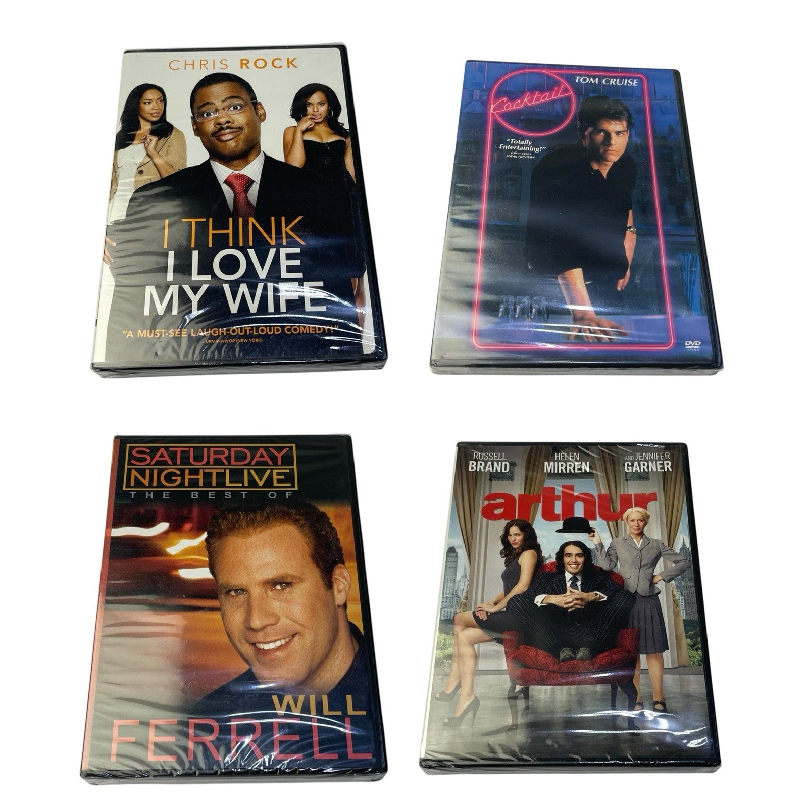 Lot Of 4 NEW Sealed DVD Movies Arthur Cocktail I Think I Love My Wife Will Ferre