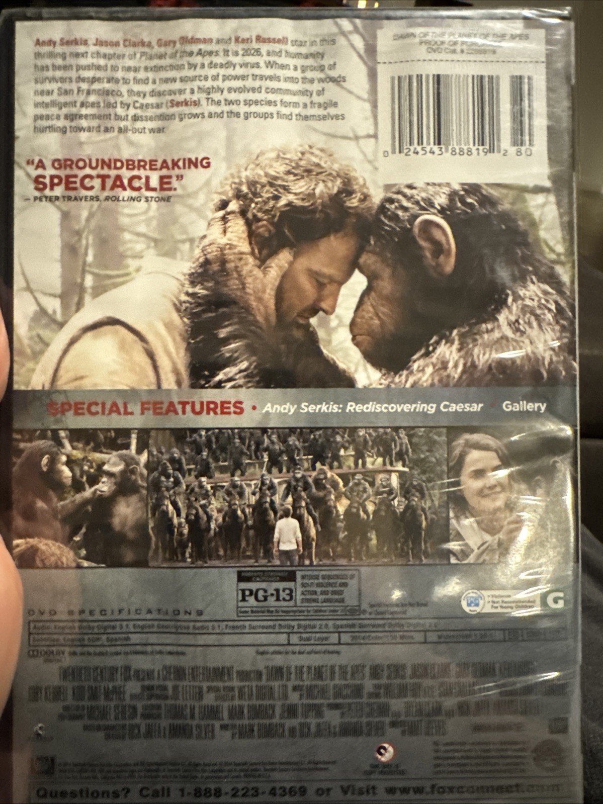 Dawn of the Planet of the Apes (DVD, 2014)