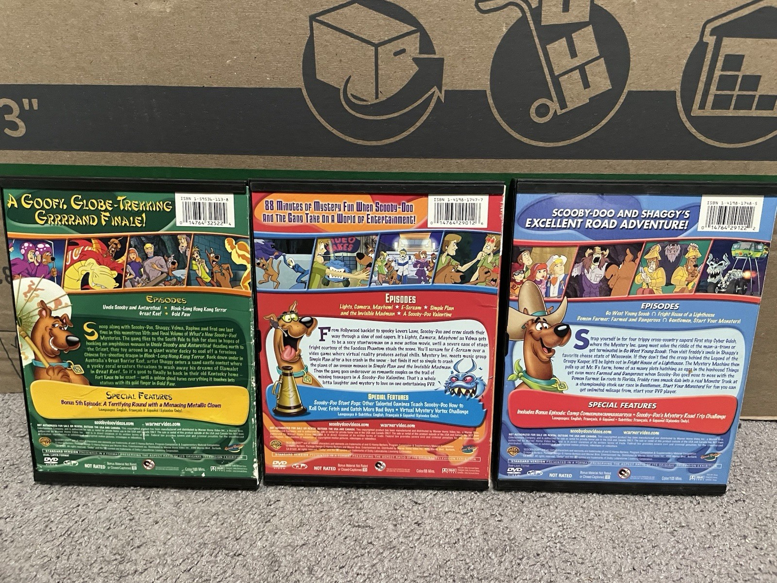 What’s New Scooby Doo DVD Lot Of 3 Untested Route Scary Six Monstrous Tales