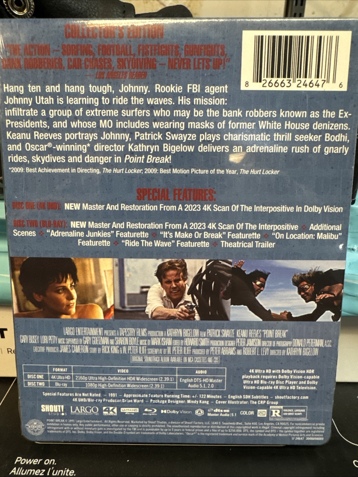 Point Break [New 4K UHD Blu-ray] Ltd Ed, With Blu-Ray, 4K Mastering, Steelbook