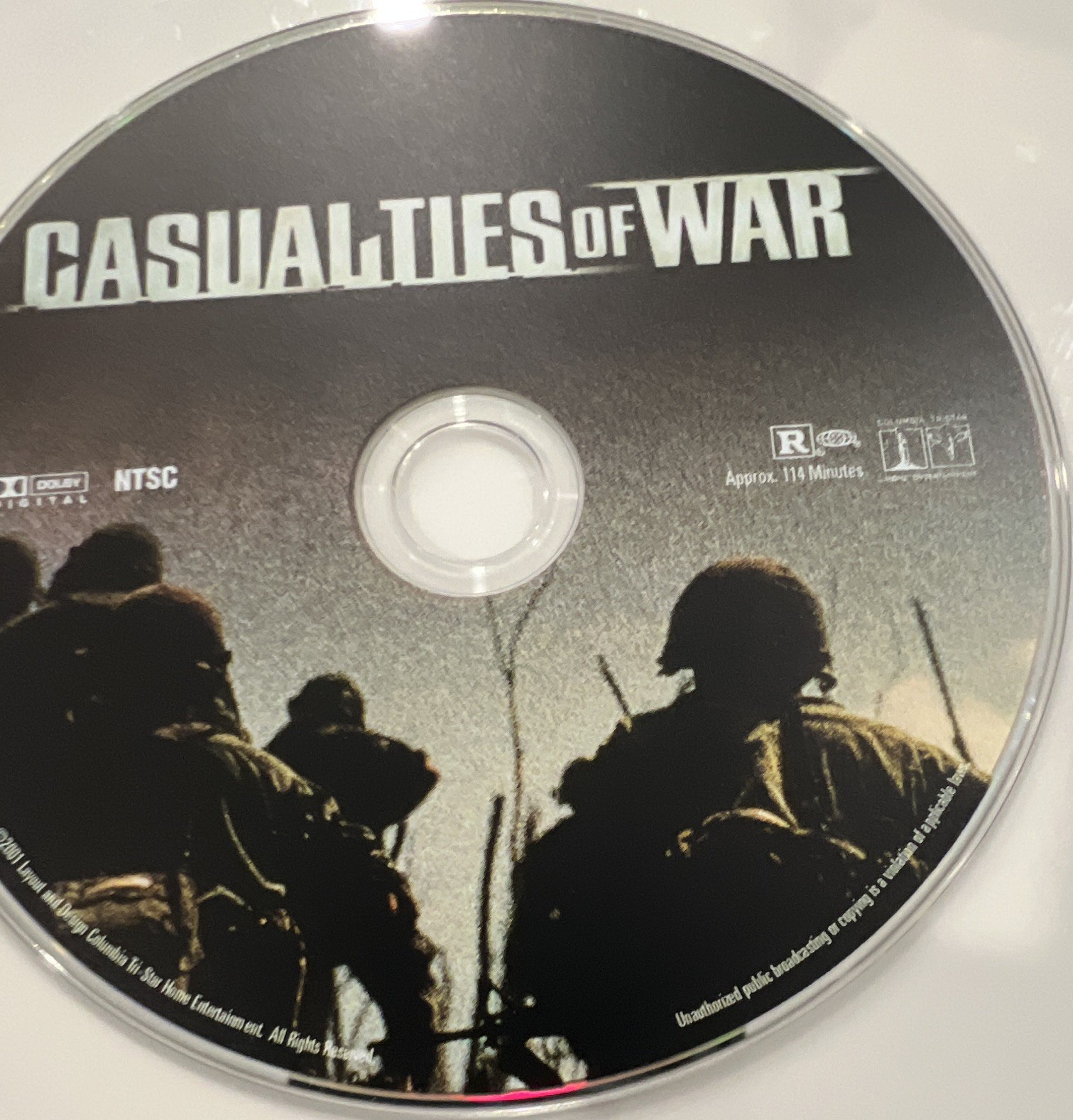 Casualties of War DVD Movie Disc Only R Rated NTSC 114 Min