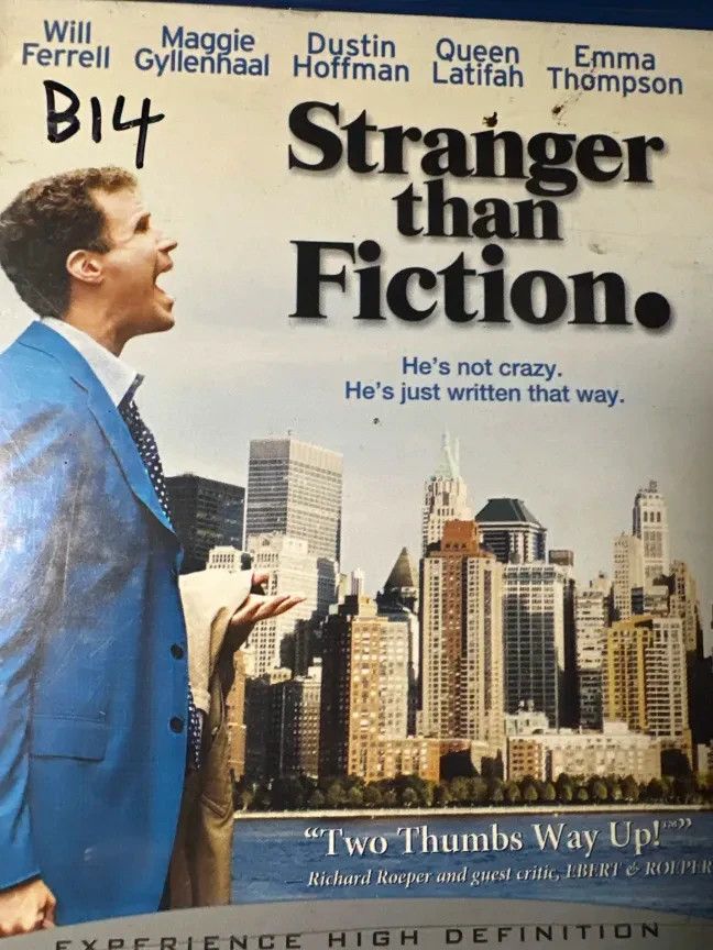 Stranger Than Fiction Blu-ray USED Will Ferrell Maggie Gyllenhaal Hoffman 2007
