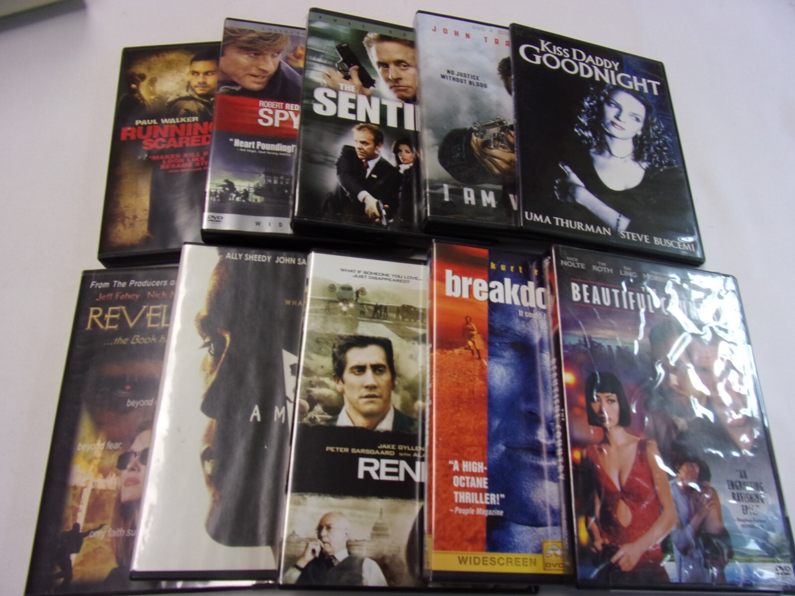 Vintage 1977-2016 Lot 10 DVD Action/ Suspense Movies Multiple titles