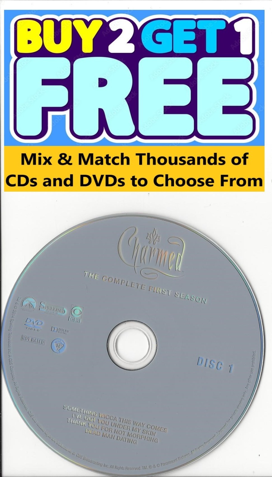 Charmed: The Complete Series (DVD) First Season 1 Disc 1 Replacement Disc