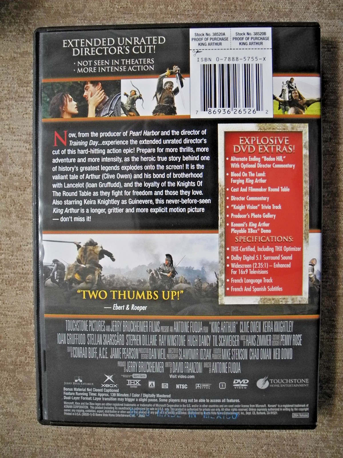 King Arthur (Director’s Cut)/extended unrated edition/139min(DVD, 2004)