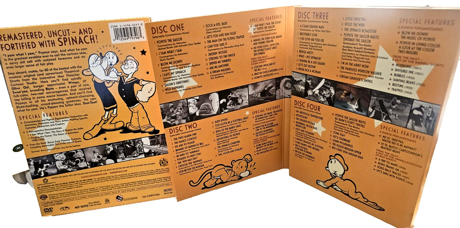 Popeye The Sailor: 1933-1938: The Complete First Volume DVD