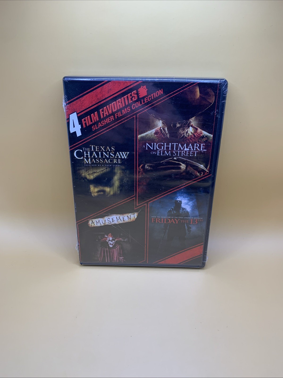 4 Film Favorites: Slasher Films (Chainsaw, Elm Street, Friday 13, Amusement) DVD